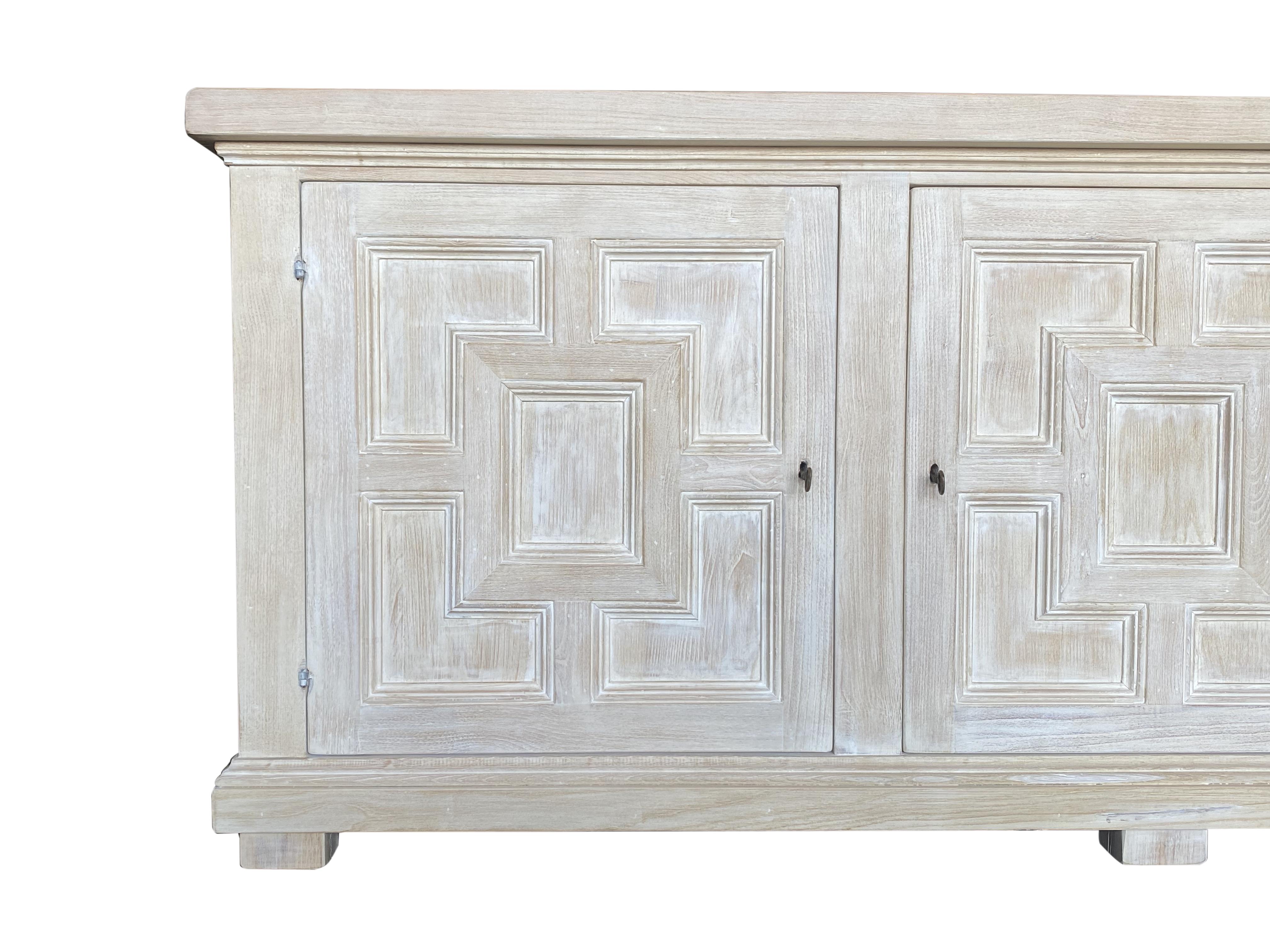 Contemporary Mediterranean Style FORTE Dolomiti Chestnut Credenza In-Stock or custom quote For Sale