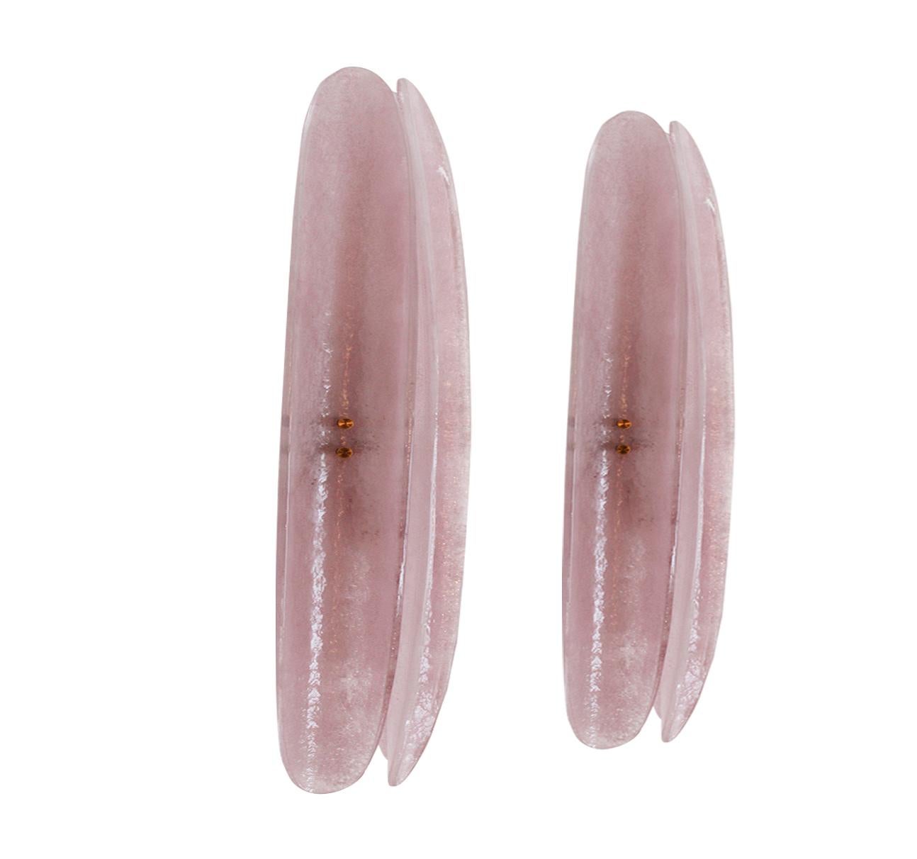 Moderno Sconcese in vetro di Murano rosa in stile Mid Century, design contemporaneo, Italia Murano in vendita