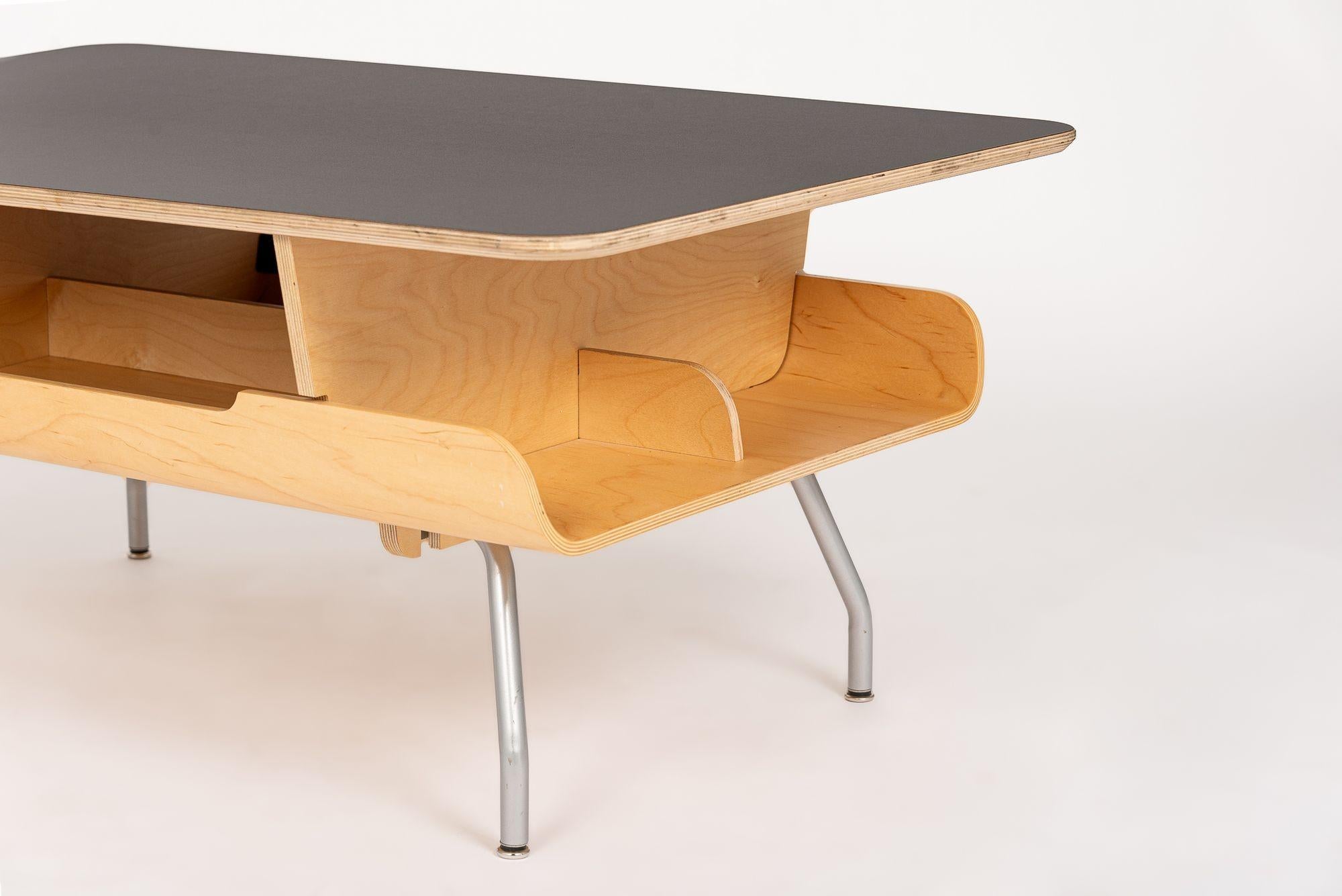 Mid Century Style Plywood Coffee Table by Herman Miller 2000s In Good Condition In Detroit, MI