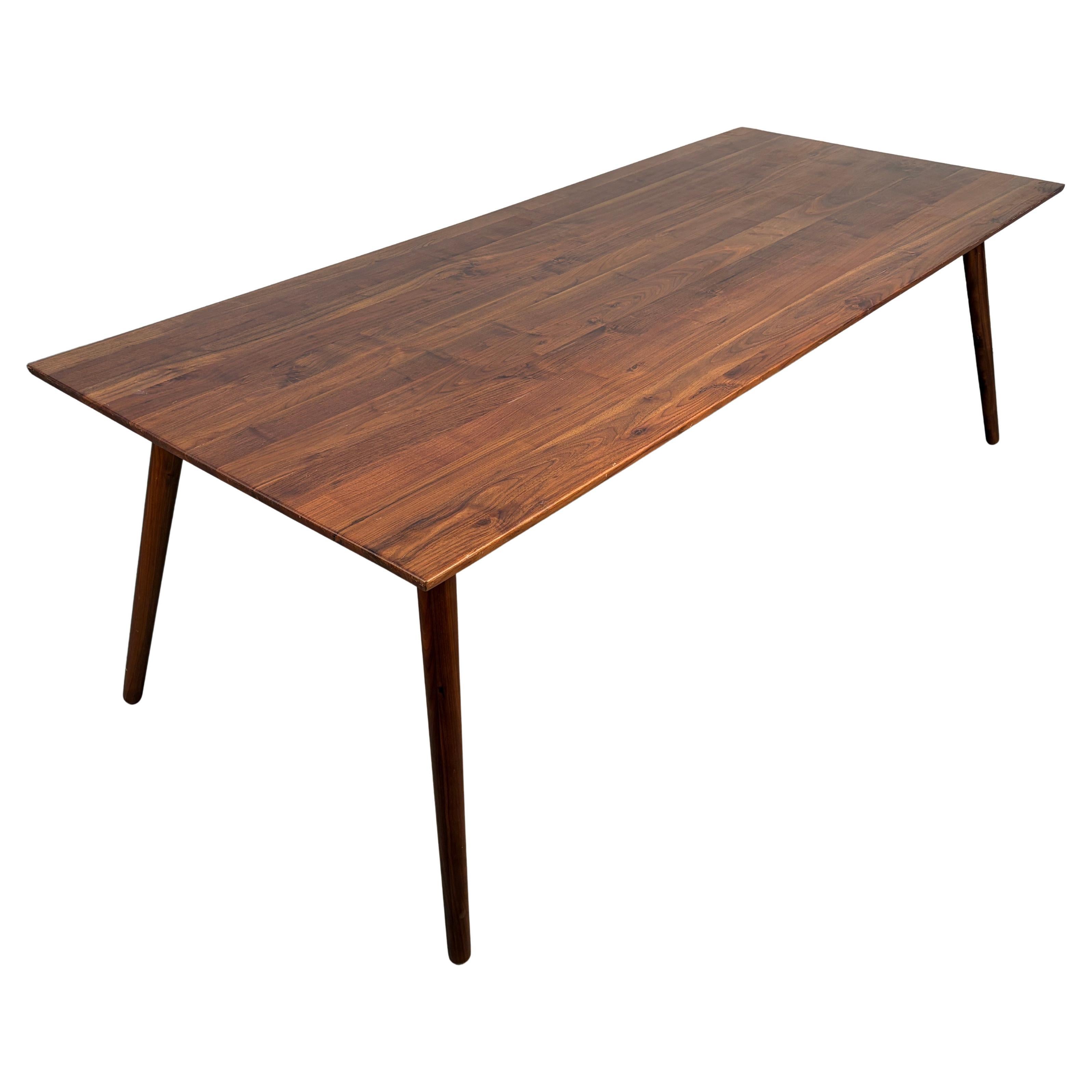 Mid-Century Style Rectangular Walnut Dining Table For Sale