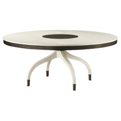 Mid Century Style Round Country White Dining Table