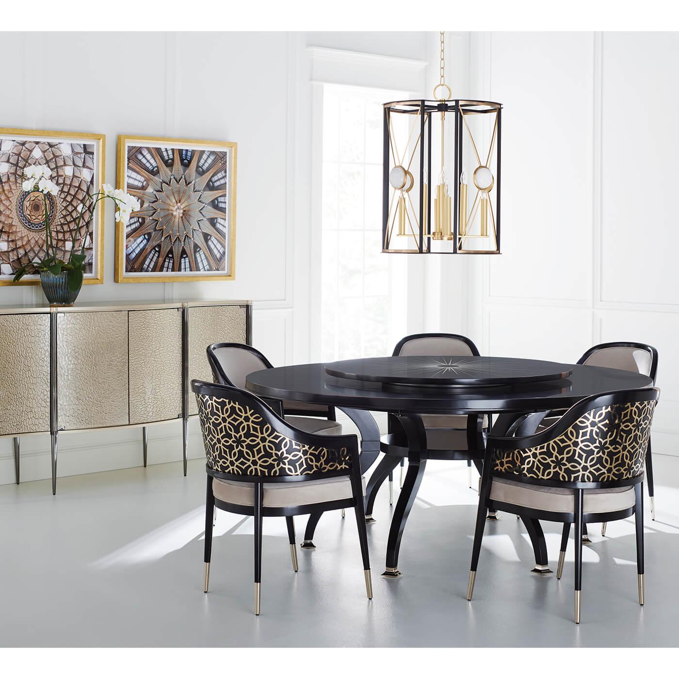 Contemporary Mid Century Style Round Dining Table
