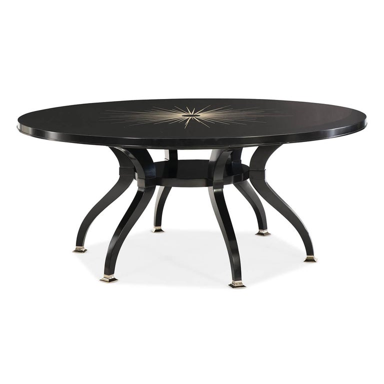 Mid Century Style Round Dining Table For Sale at 1stDibs