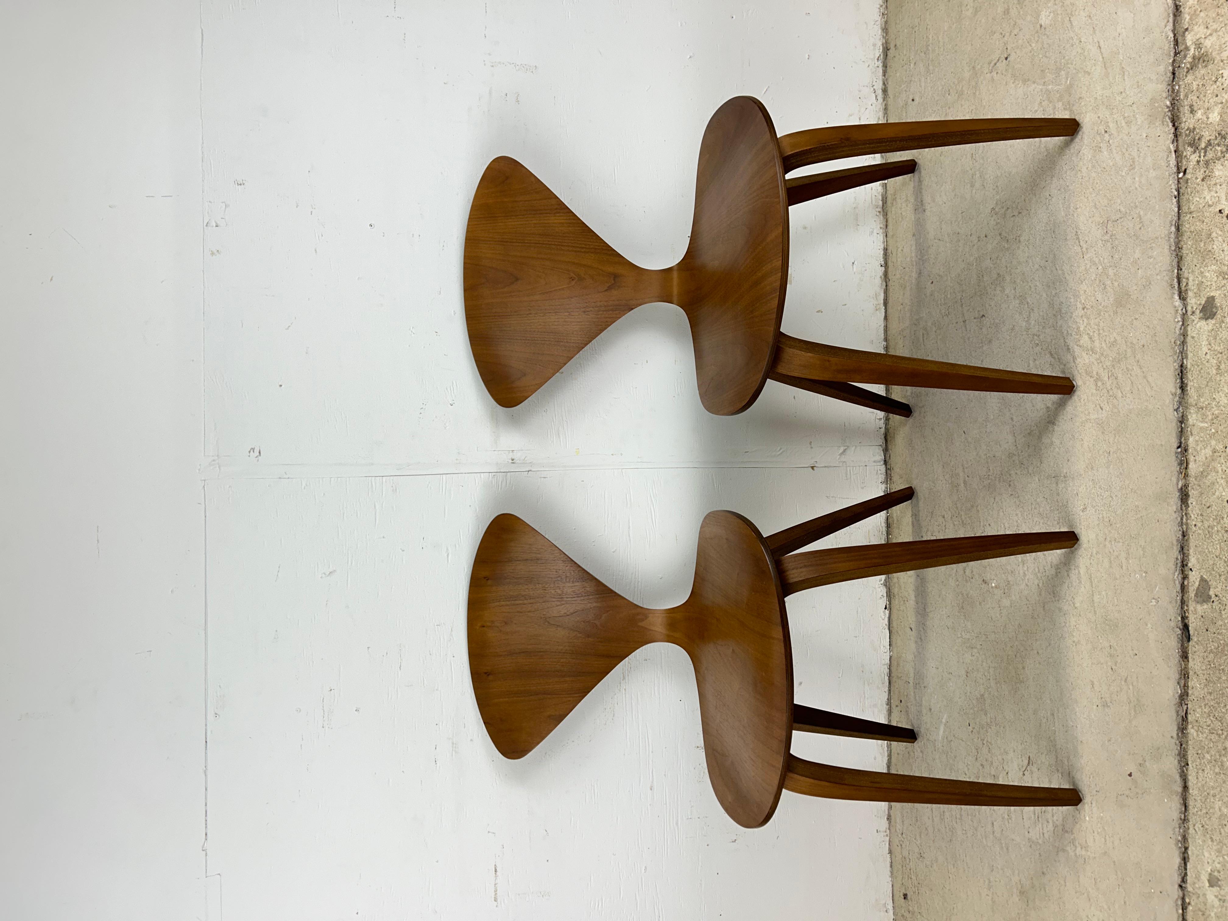 Ensemble de 4 chaises en bois courbé de style milieu de siècle par Norman Cherner 7