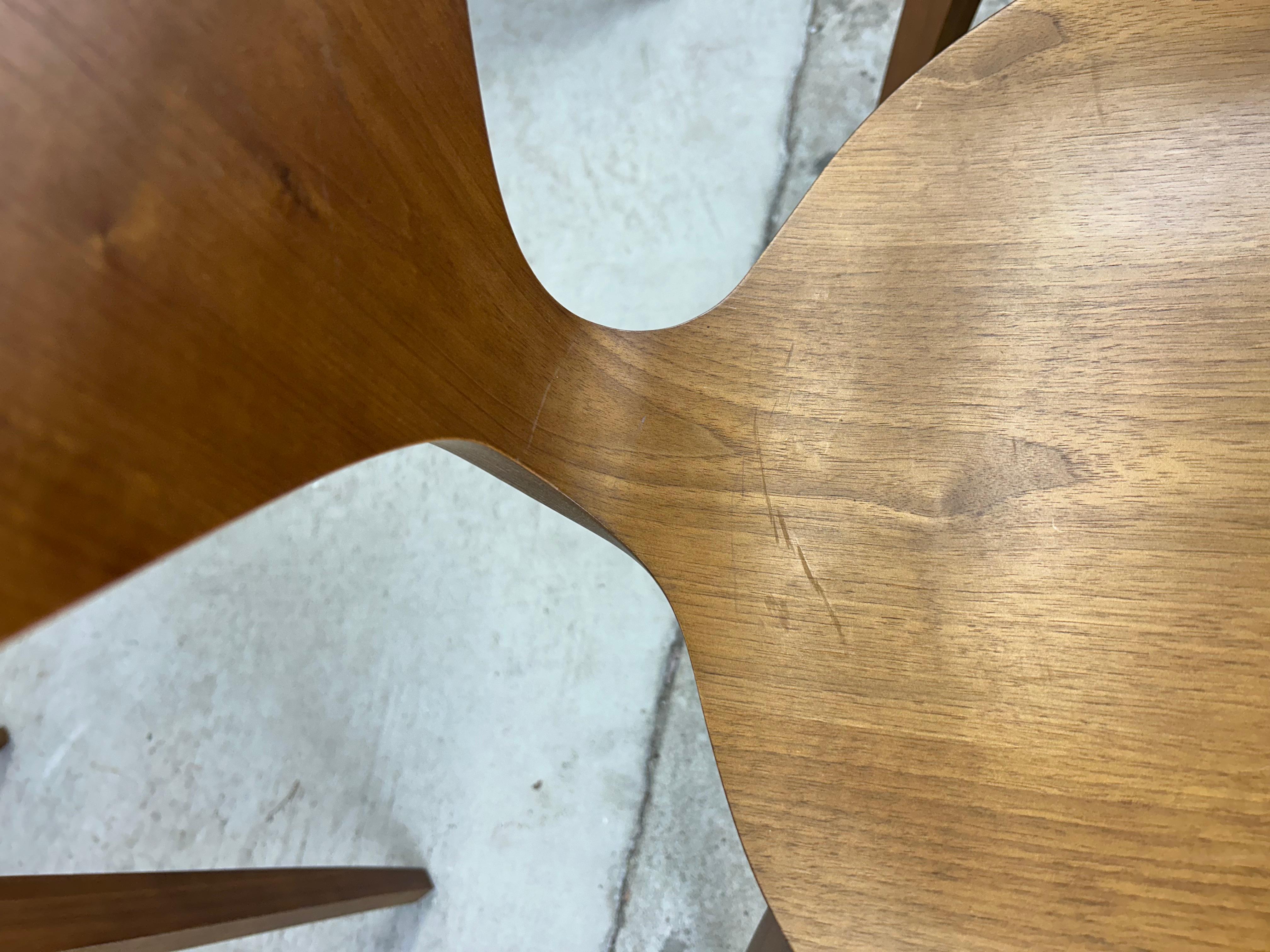 Ensemble de 4 chaises en bois courbé de style milieu de siècle par Norman Cherner 1