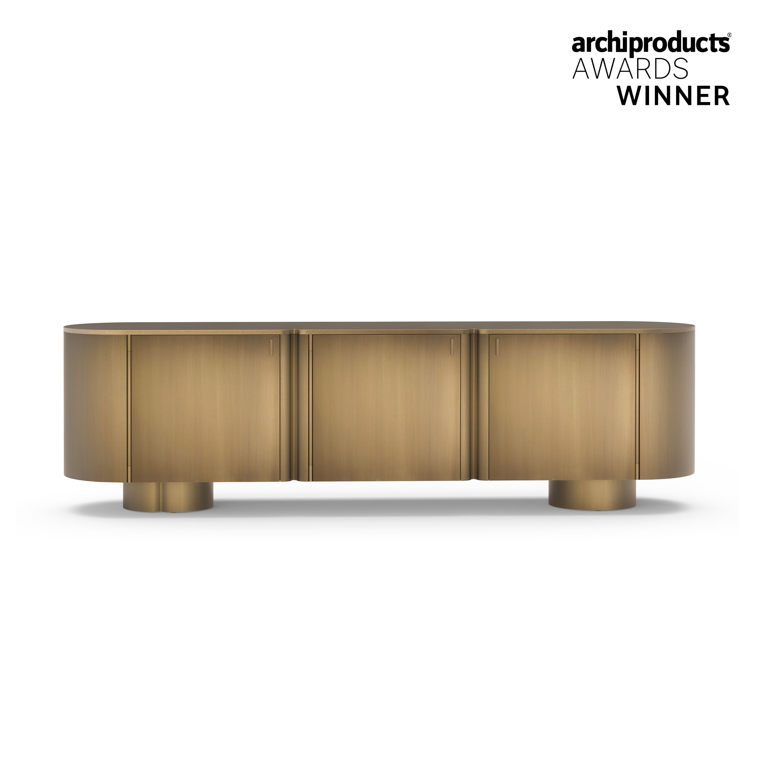 Credenza in ottone Socalco in stile Mid-Century, realizzata a mano in Portogallo da Greenapple