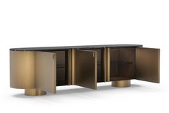 Mid-Century Style Socalco Sideboard, Brass and Port Saint Laurent, by Greenapple