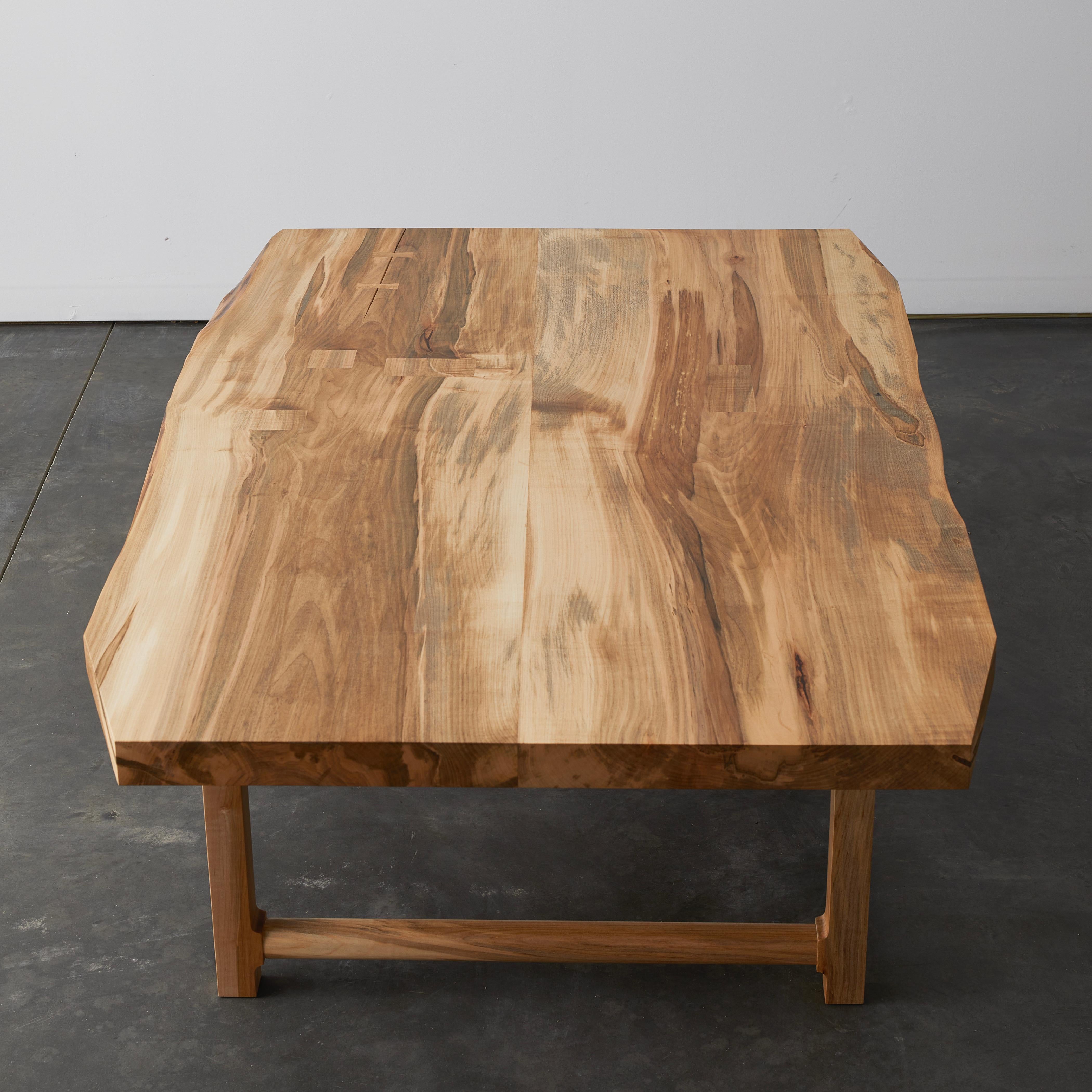 American Mid-Century Style Spalted Maple Highland Coffee Table by New York Heartwoods For Sale