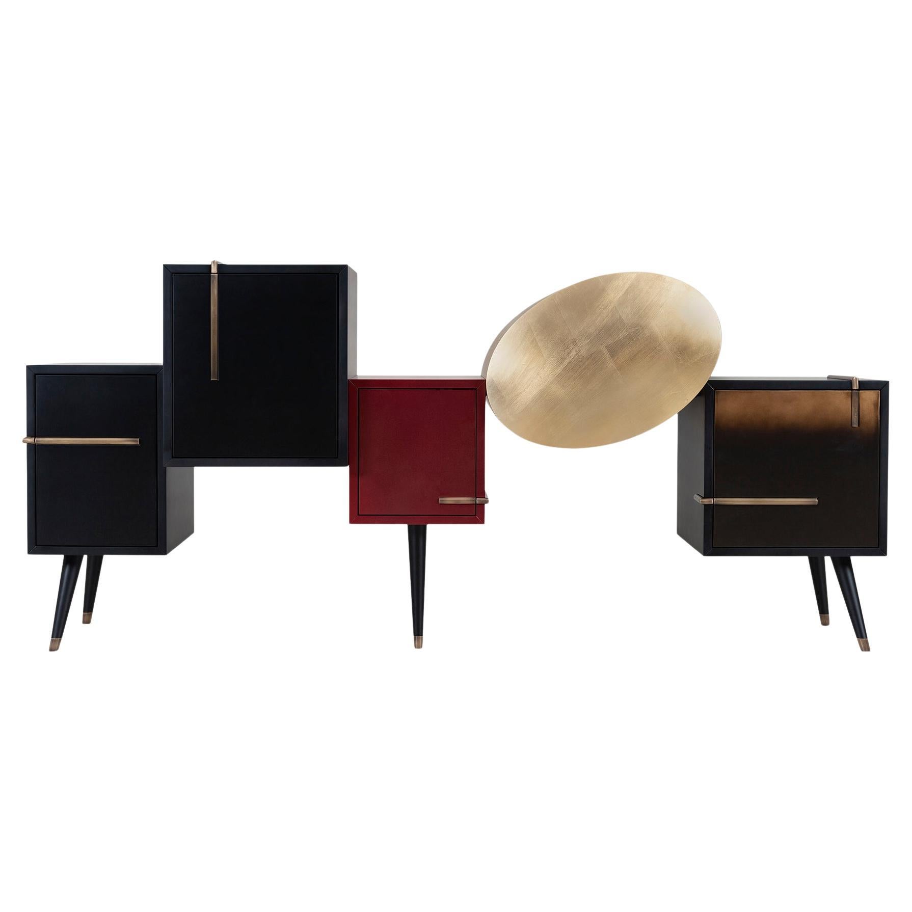 Sunshine Sideboard, Contemporary Collection, Handcrafted in Portugal - Europe by Greenapple.

The Sunshine modern sideboard explores the interplay of light and shadow through its bold geometric composition, creating a unique and distinctive design.