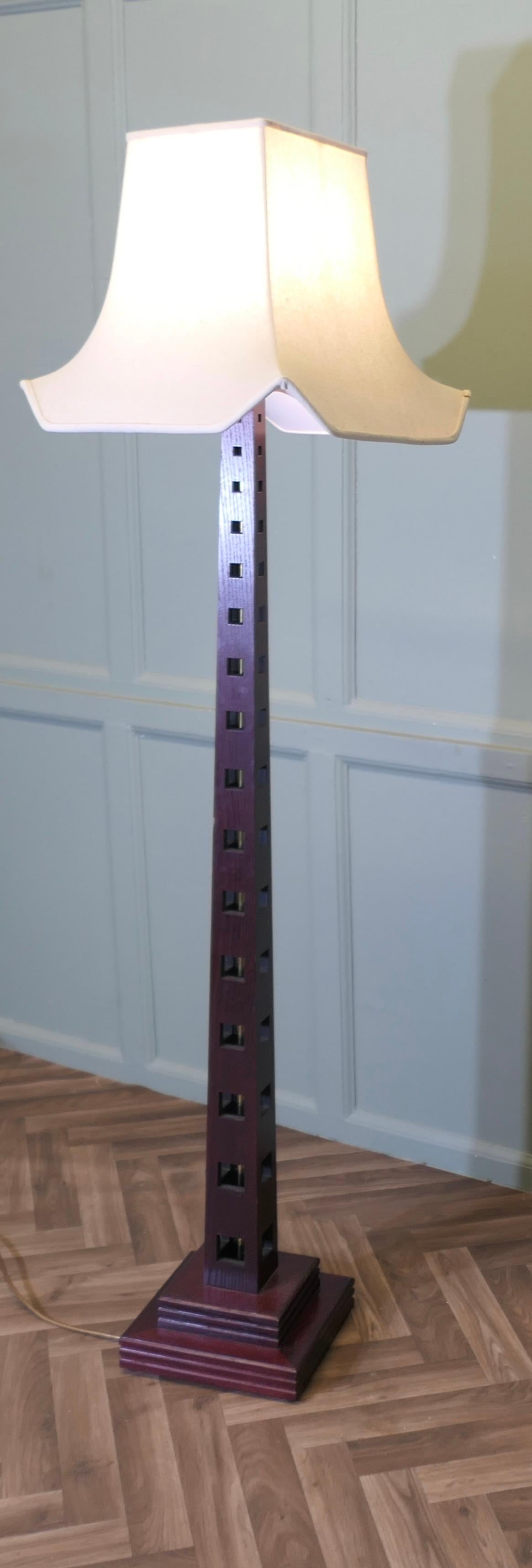 Mid-Century Modern Mid Century Style Teak Standard or Floor Lamp  This is a very stylish piece For Sale