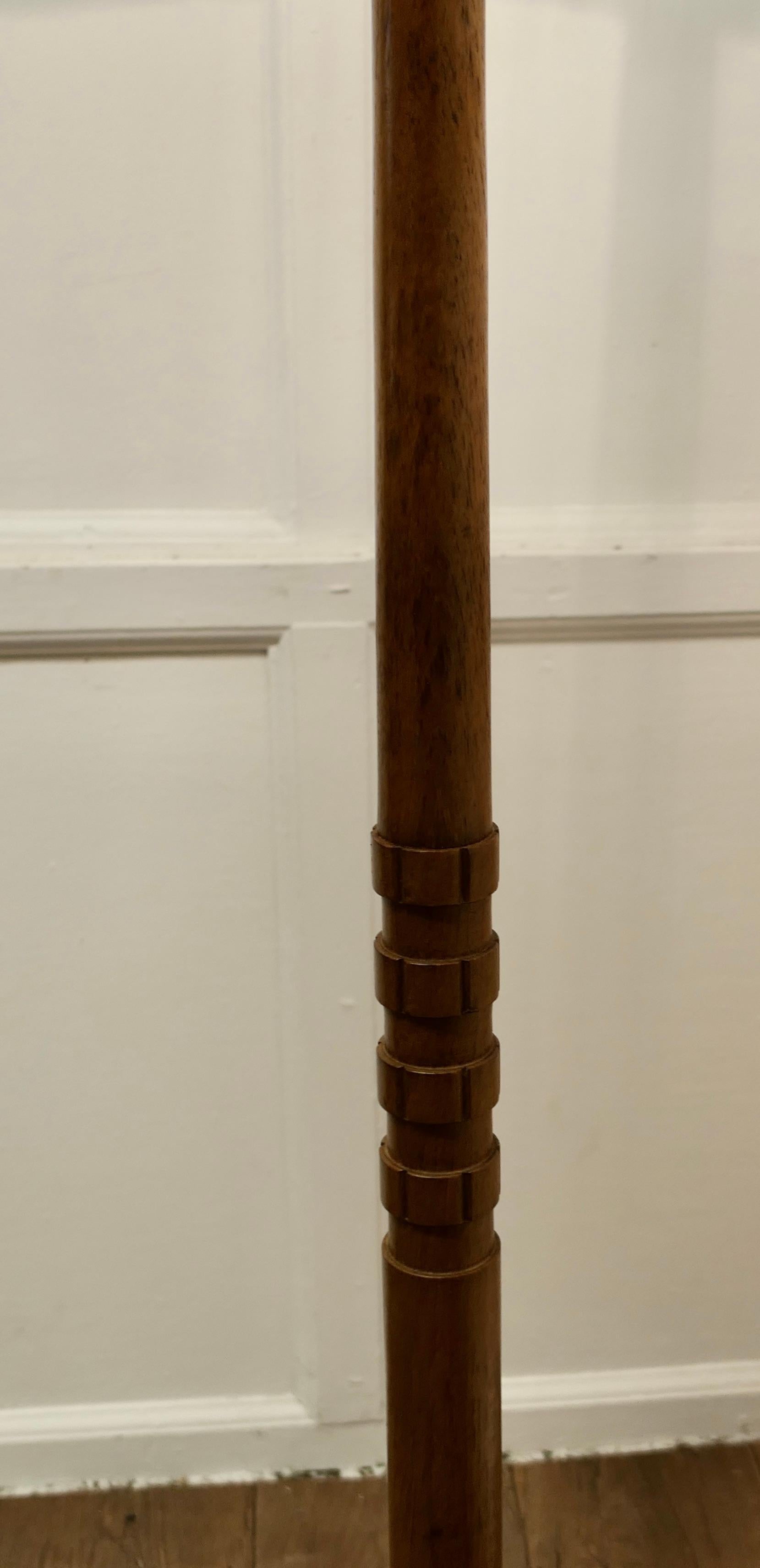 Mid-20th Century Mid Century Style Teak Standard or Floor Lamp   This is a very stylish piece  For Sale