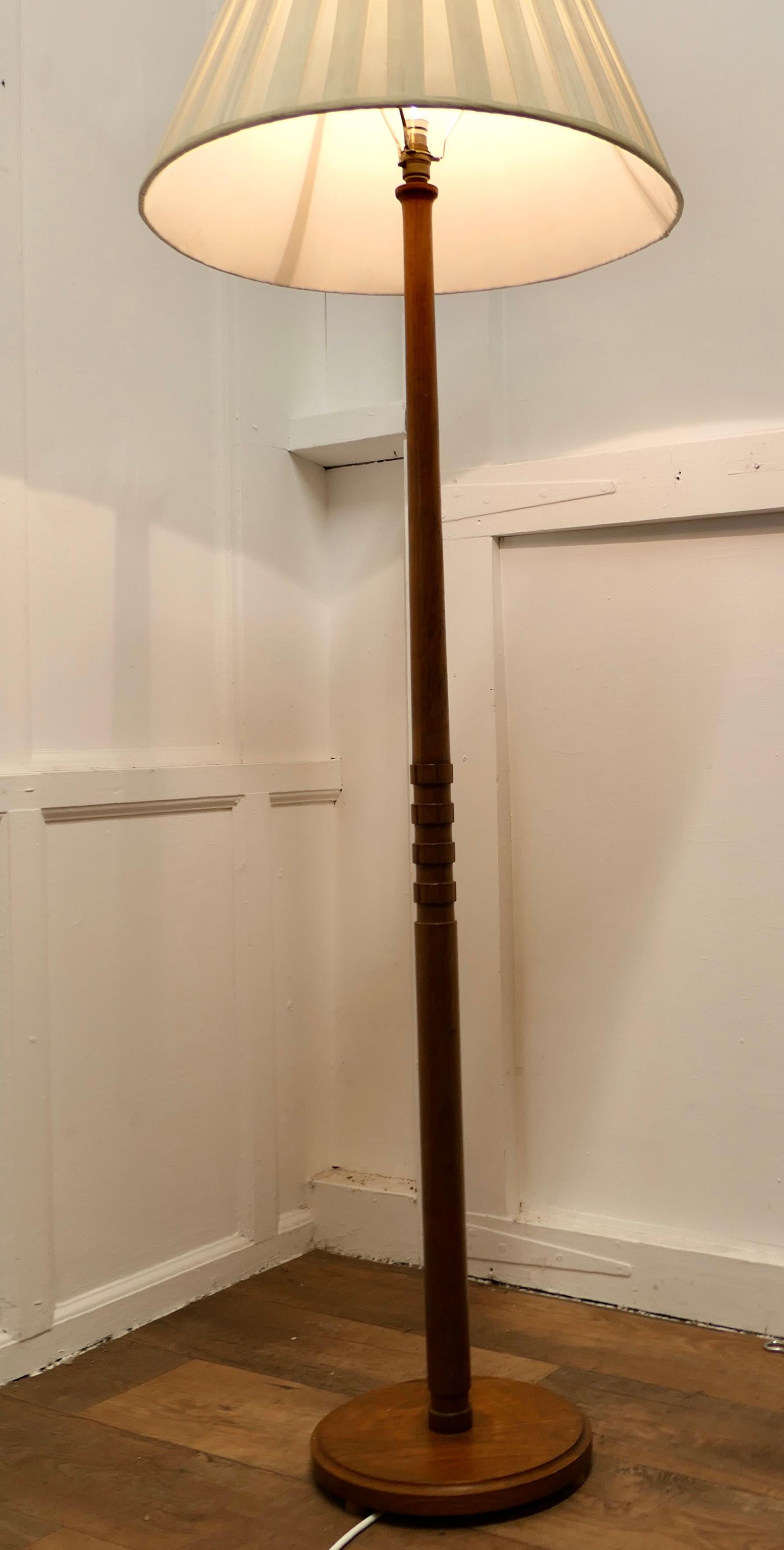 Mid Century Style Teak Standard or Floor Lamp   This is a very stylish piece  For Sale 1