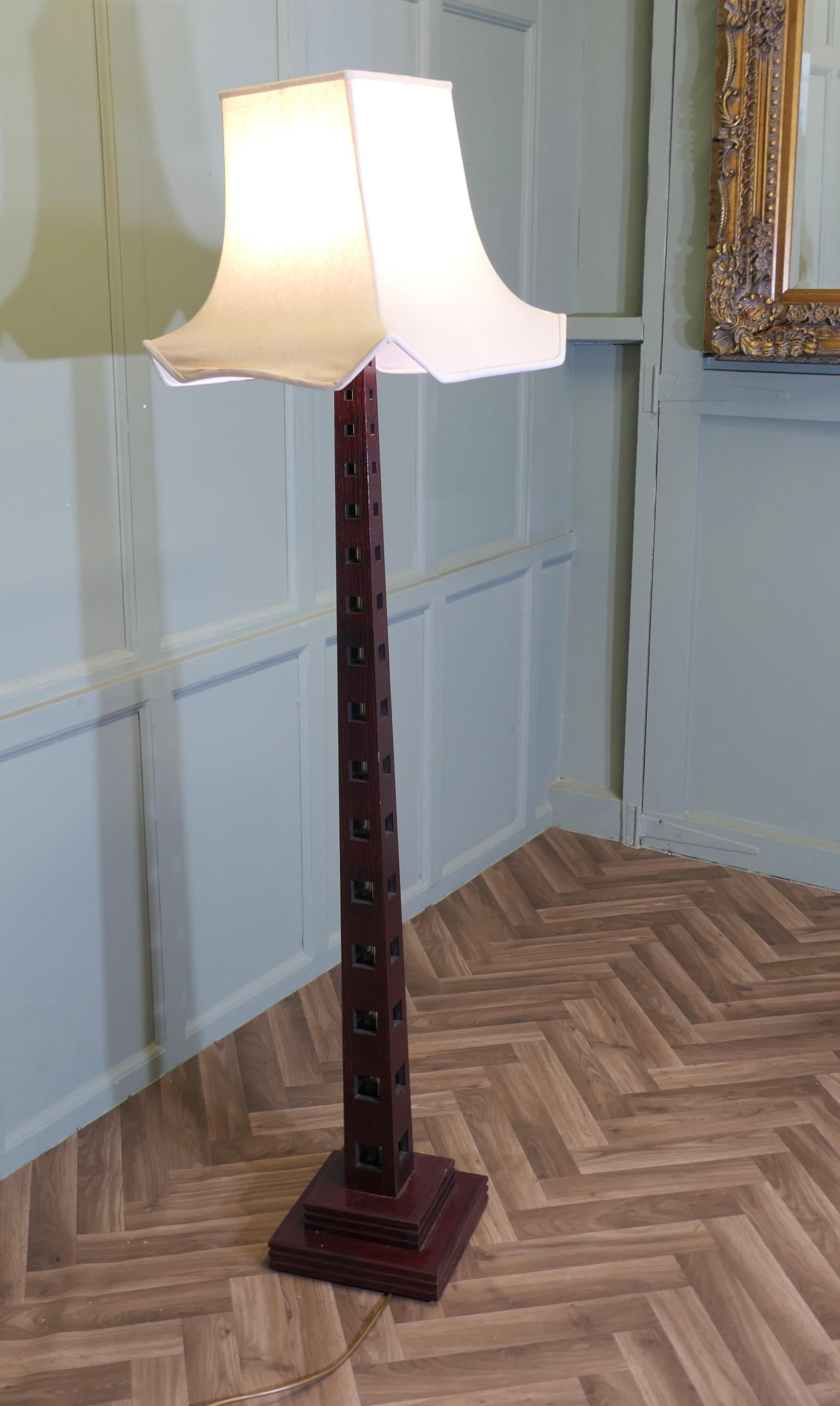 Mid Century Style Teak Standard or Floor Lamp  This is a very stylish piece For Sale 2