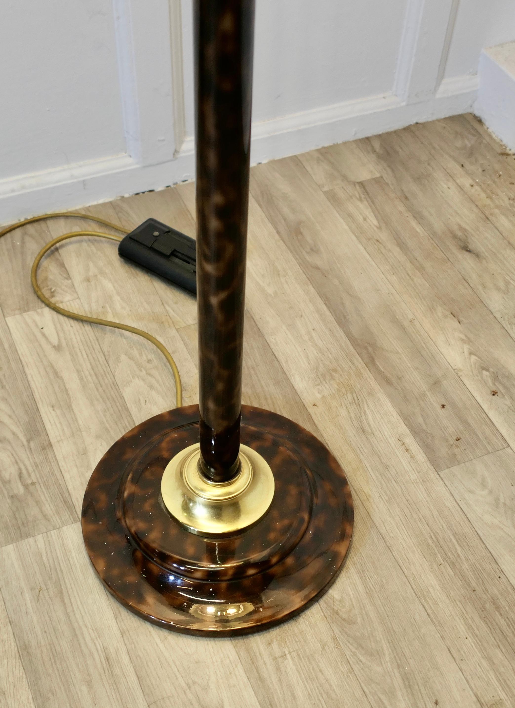 Late 20th Century Mid Century Style Tortoise Shell Standard or Floor Lamp For Sale