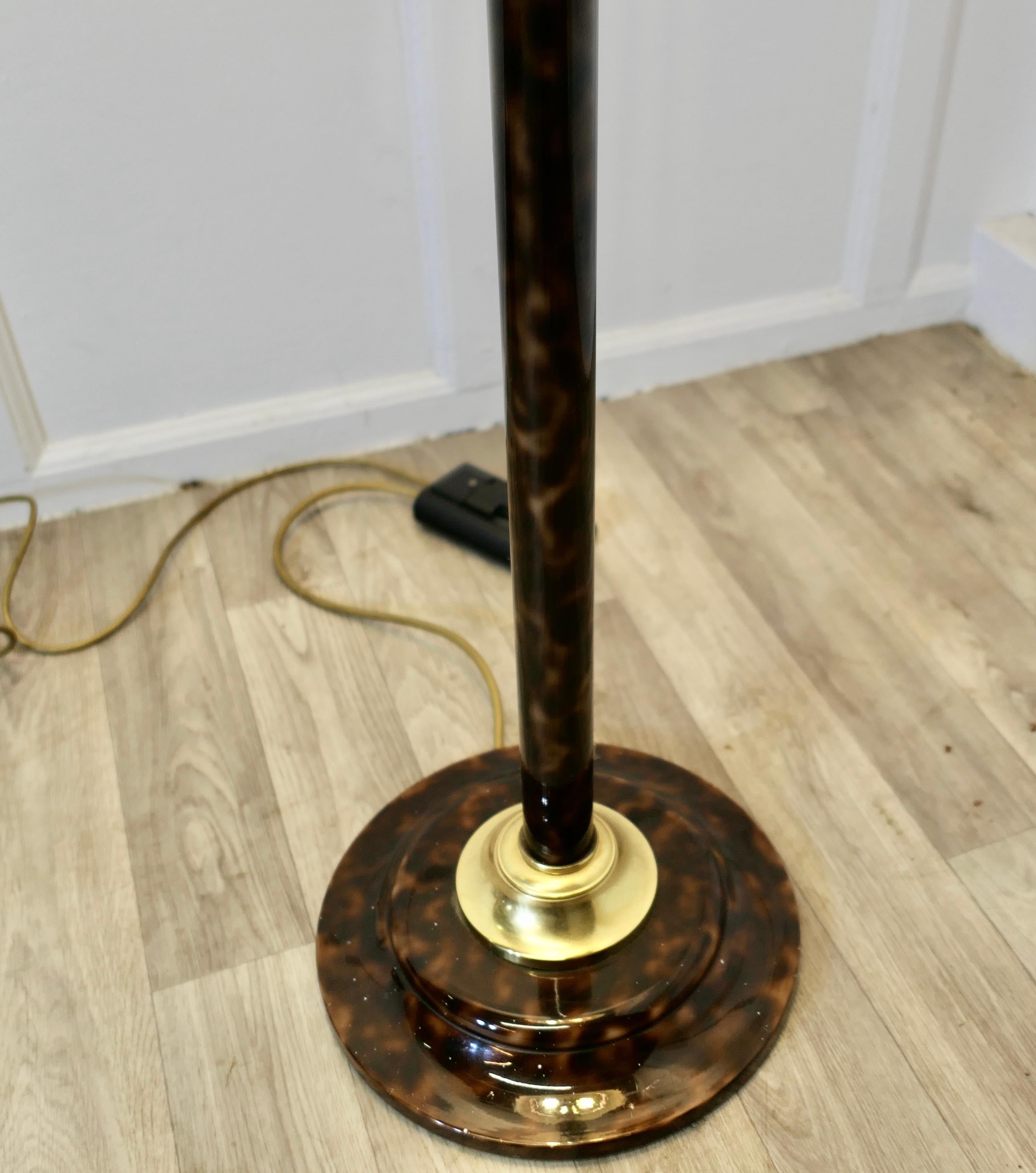 Resin Mid Century Style Tortoise Shell Standard or Floor Lamp For Sale