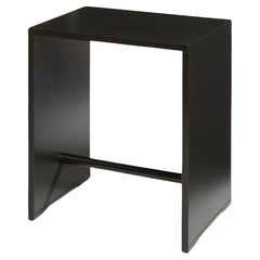 ULMER HOCKER Hocker im Mid-Century-Stil von Max Bill aus schwarz gebeiztem Fichtenholz