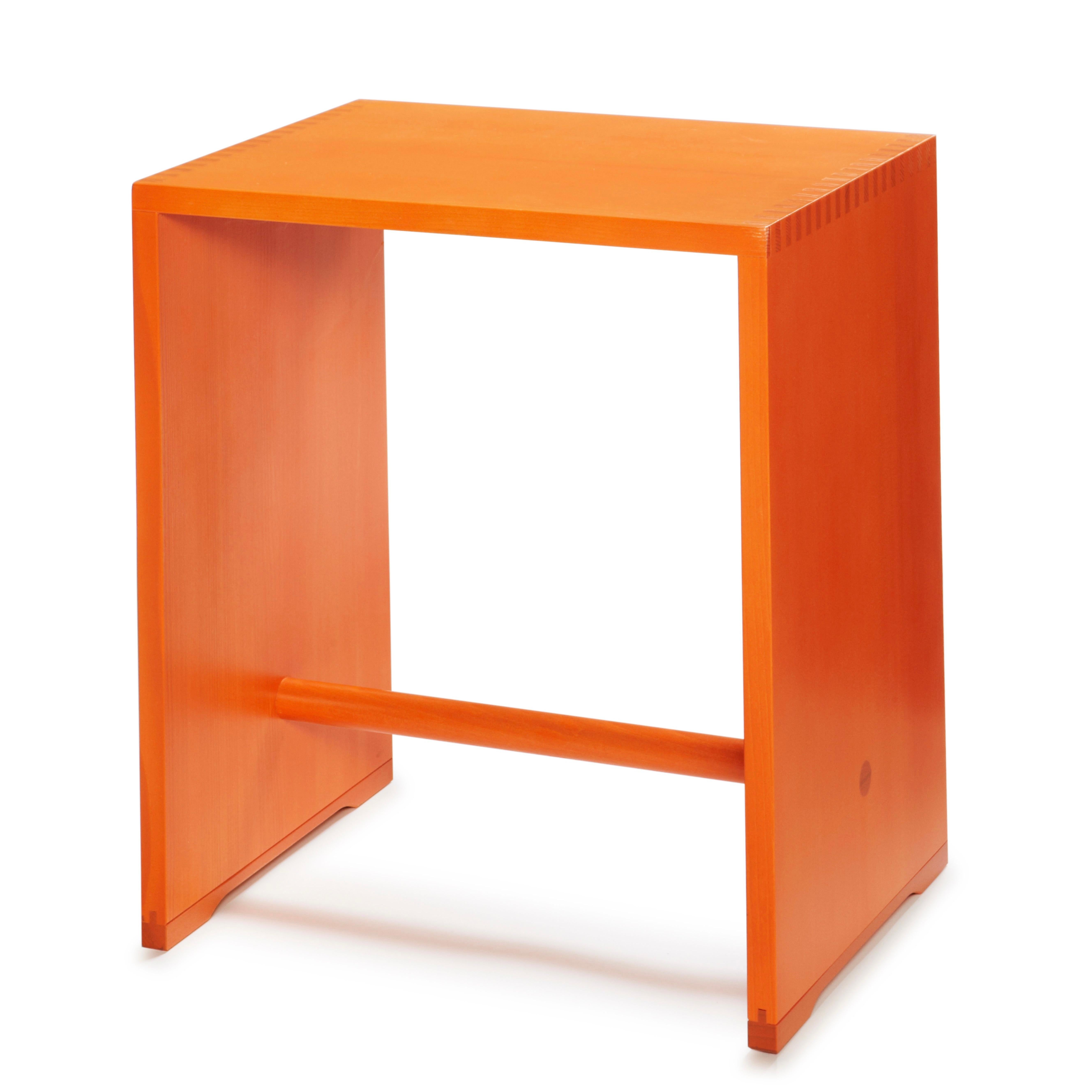 Mid-Century Modern Mid Century Style ULMER HOCKER Stool by Max Bill Stained in different Color For Sale