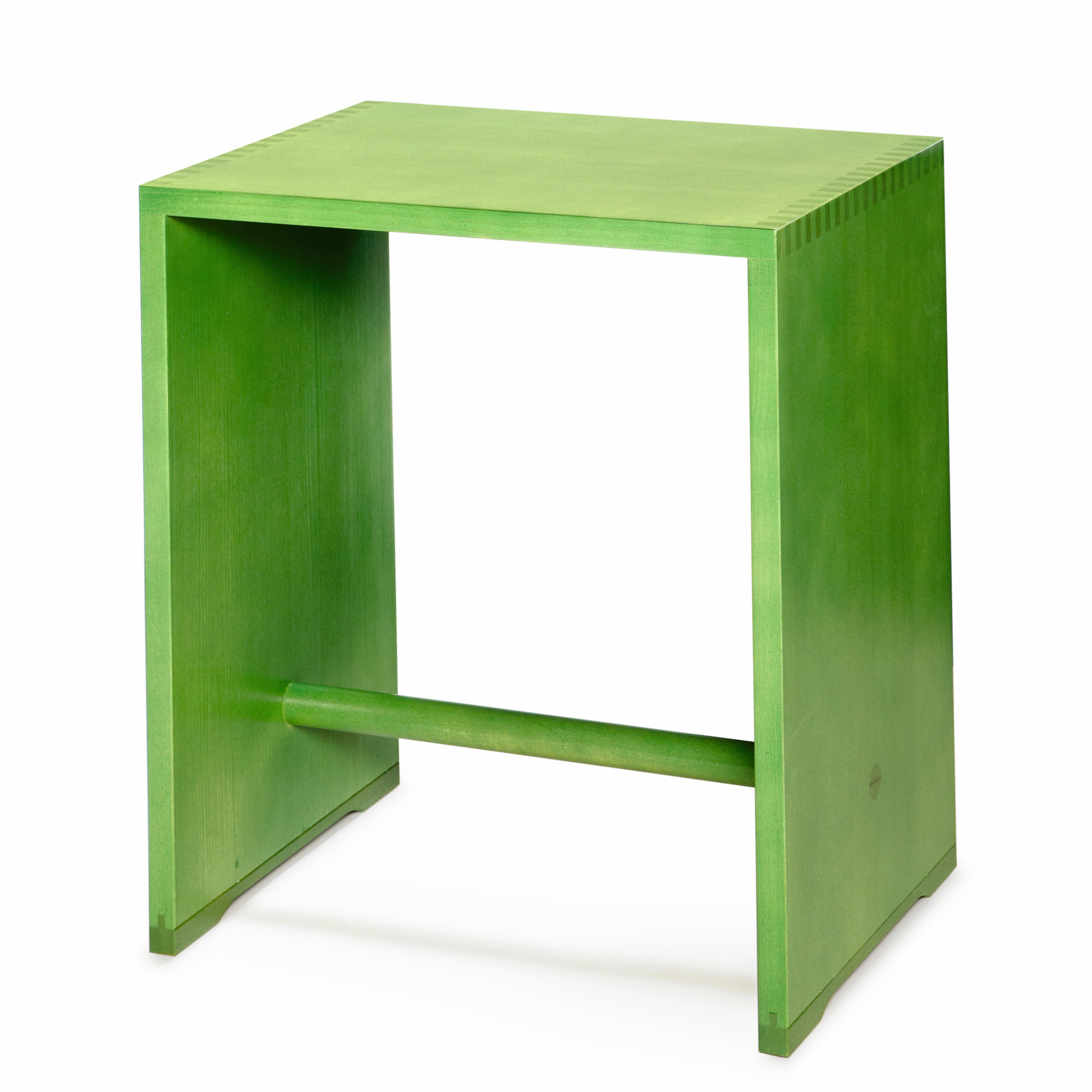 Contemporary Mid Century Style ULMER HOCKER Stool by Max Bill Stained in different Color For Sale