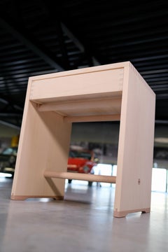 Mid Century Style ULMER HOCKER Stool with Drawer by Max Bill designed in 1962