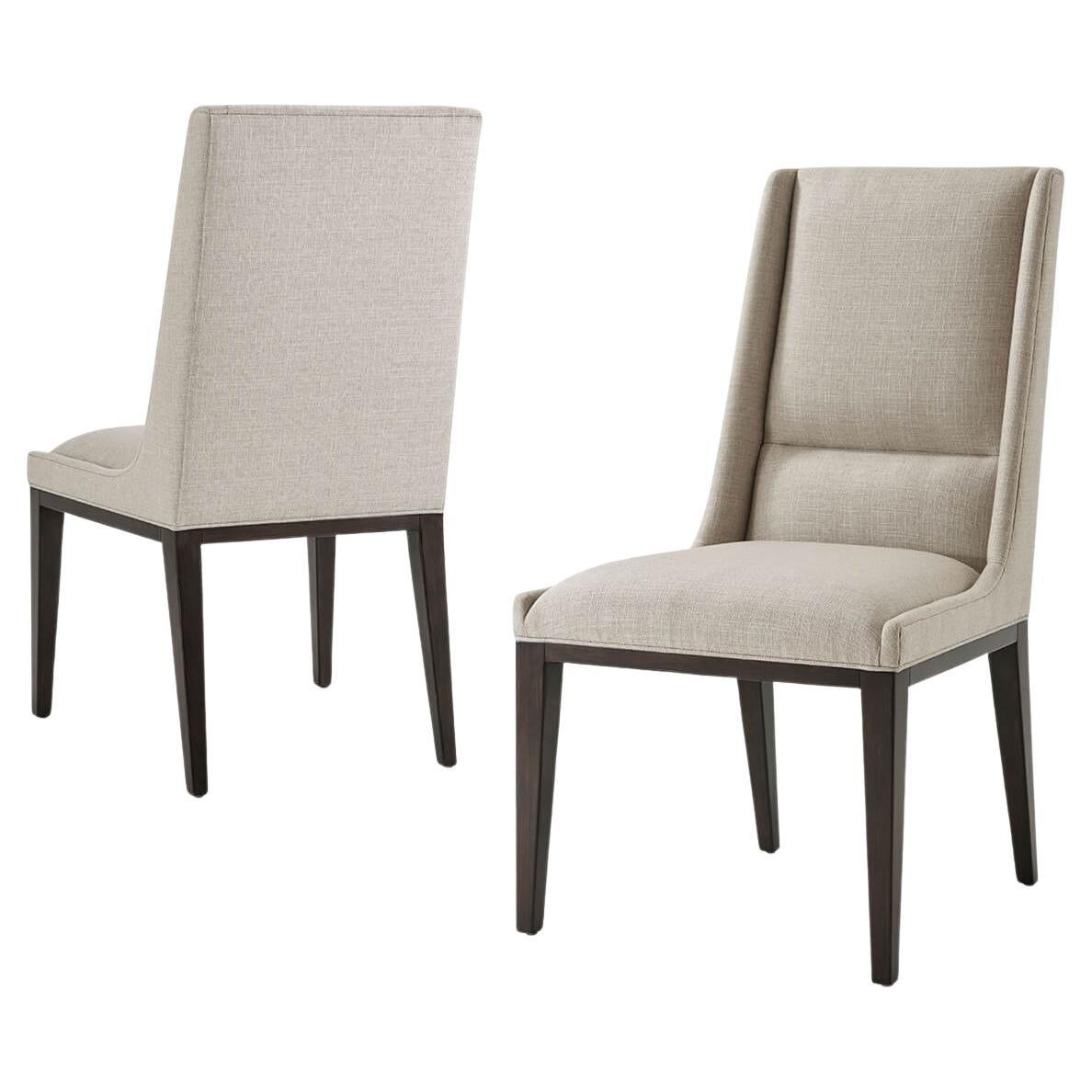 Mid Century Style Upholstered Dining Chair For Sale