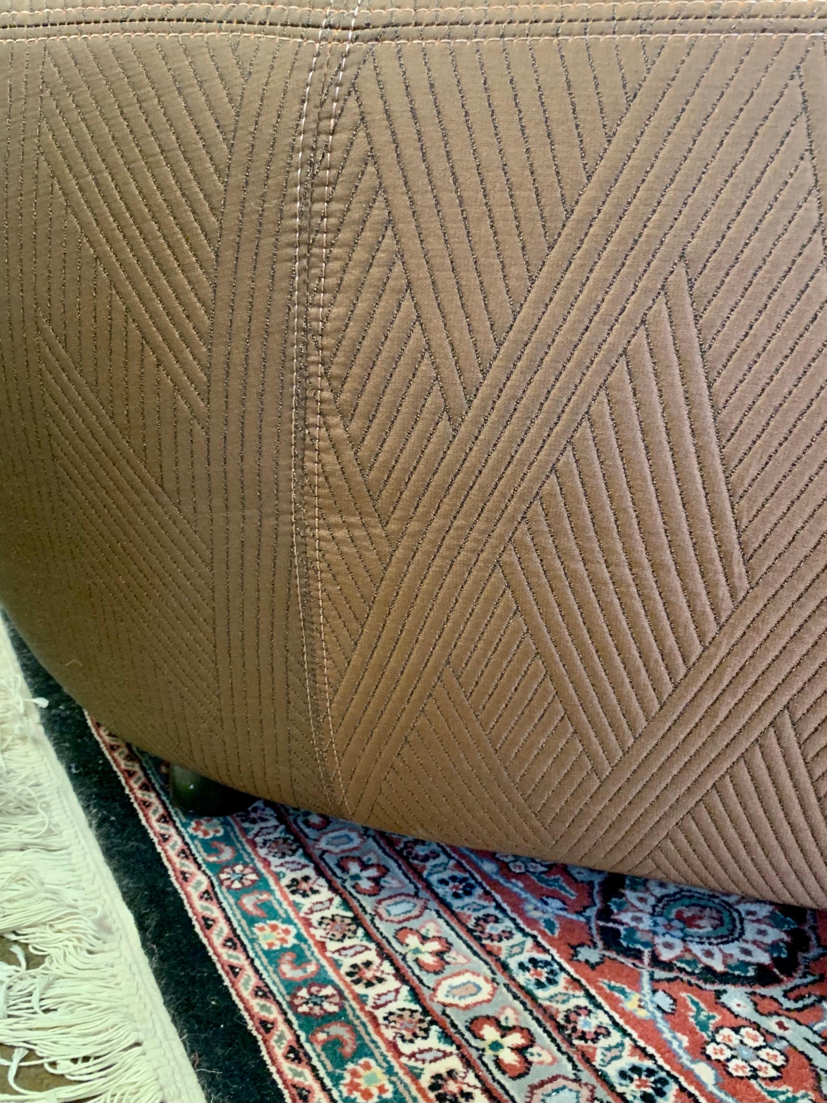 Midcentury Style Vladimir Kagan Bilbao Serpentine Curved Sofa Iridescent Fabric 6