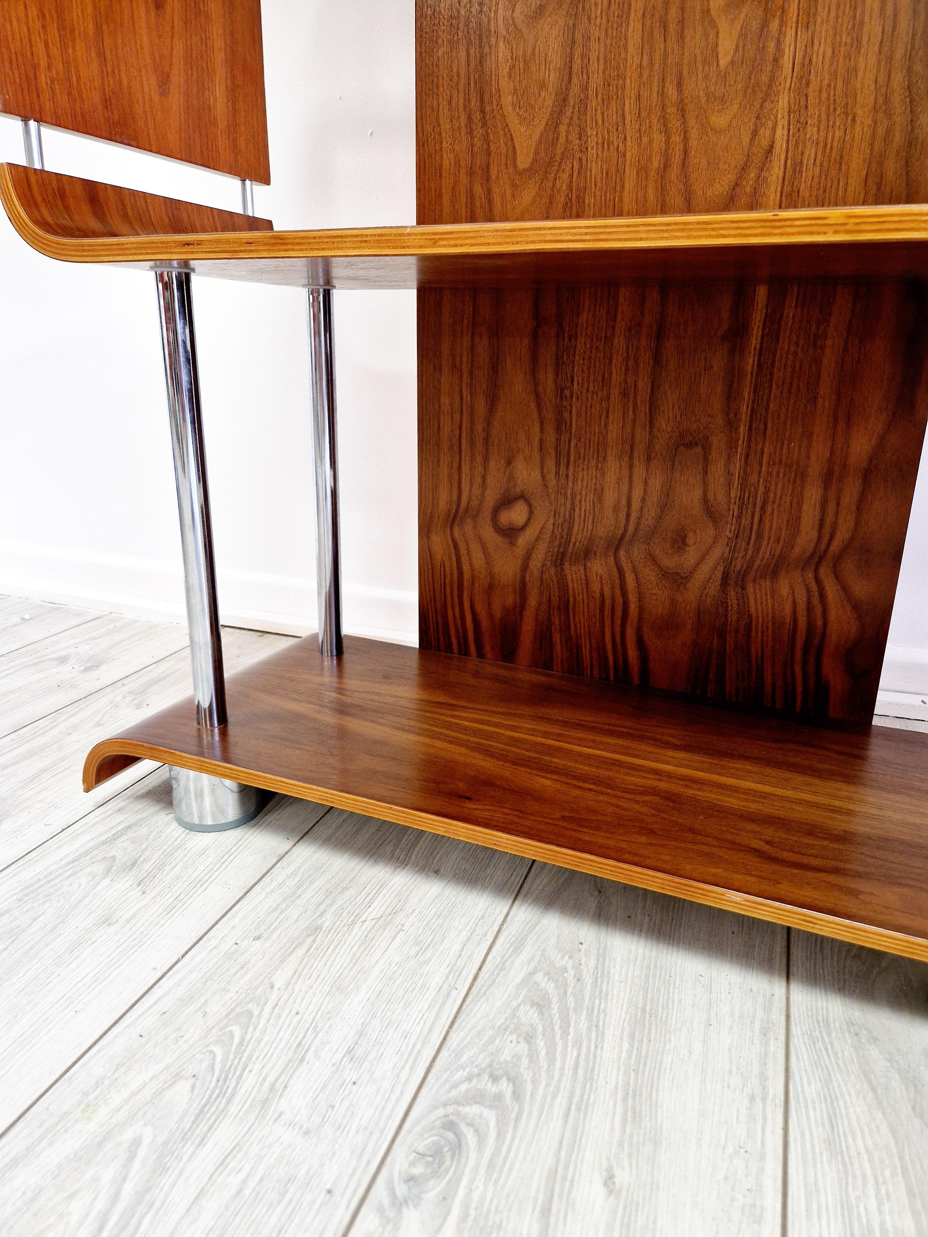 Mid Century Style Walnut Shelving Unit For Sale 2