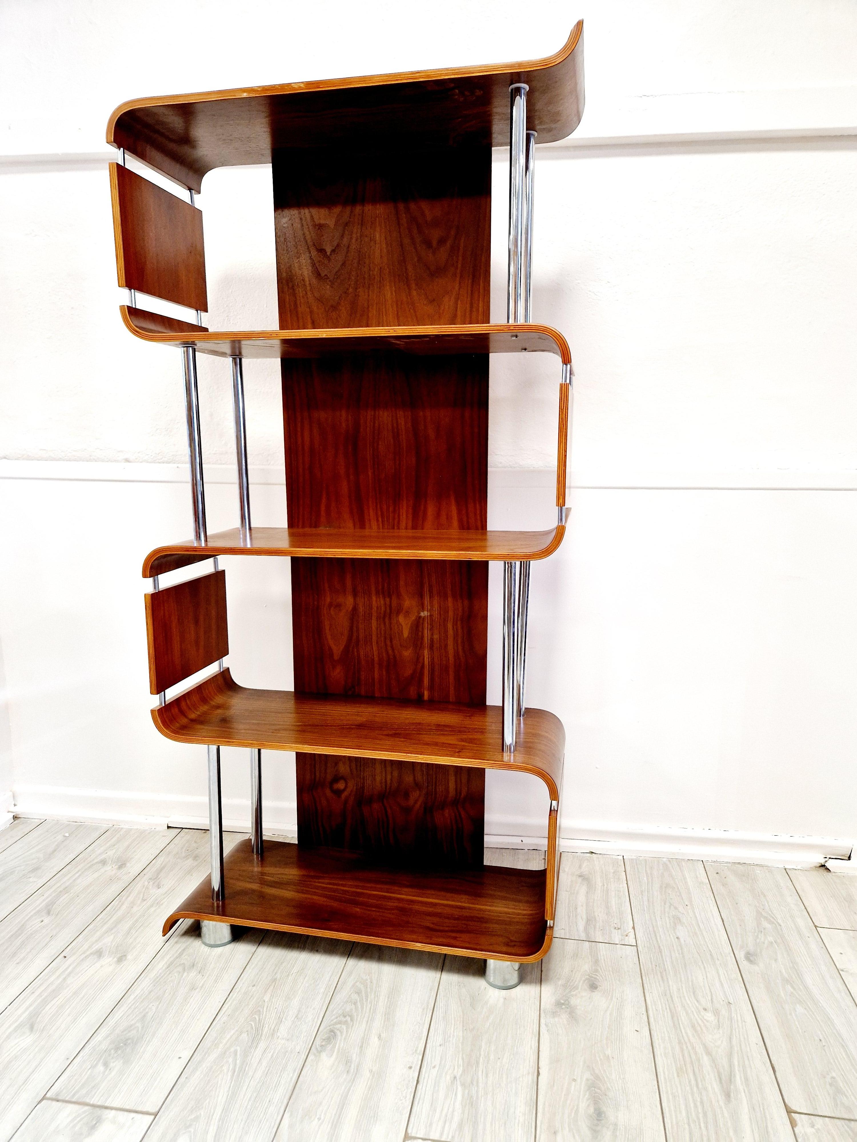 Mid Century Style Walnut Shelving Unit For Sale 5