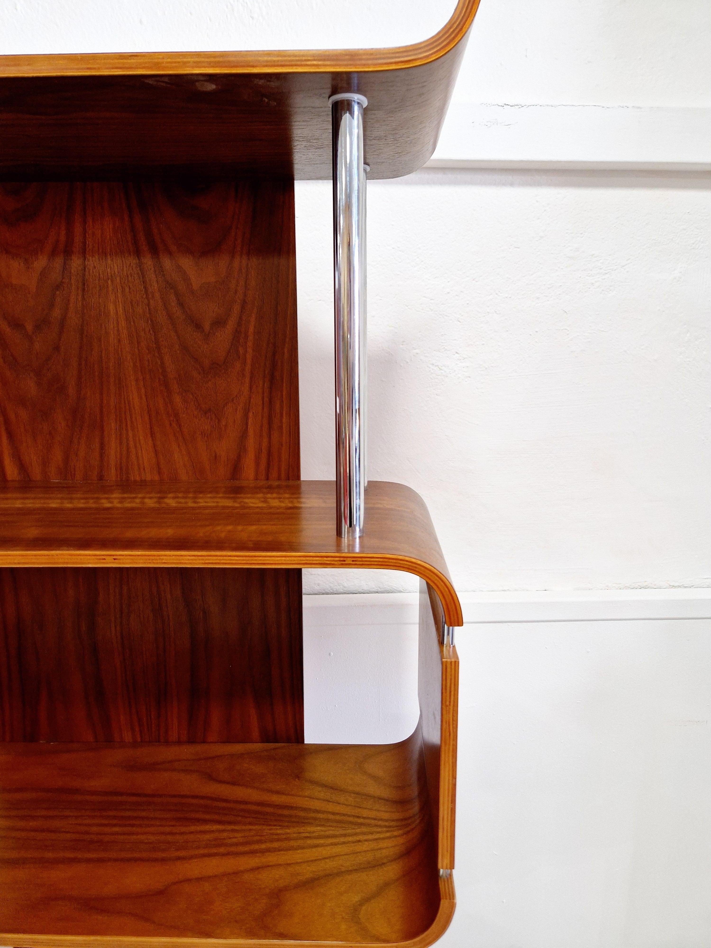 Mid Century Style Walnut Shelving Unit For Sale 7
