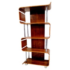 Mid Century Style Walnut Shelving Unit