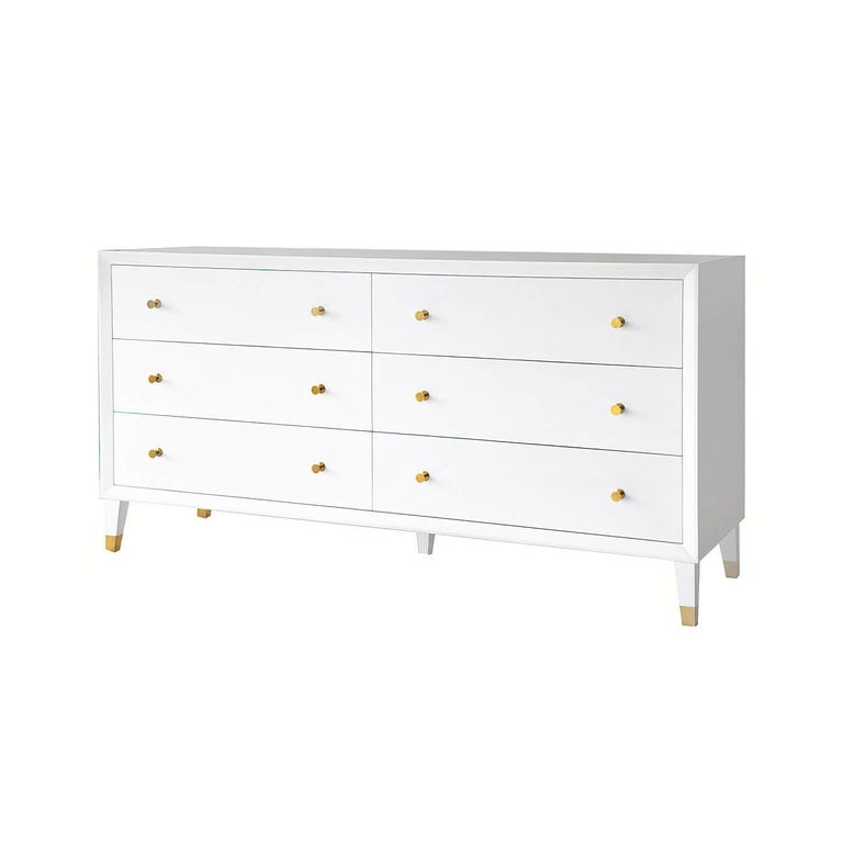Mid Century Style White Dresser For Sale at 1stDibs | white dressers for  sale, white and gold dresser, white mid century dresser
