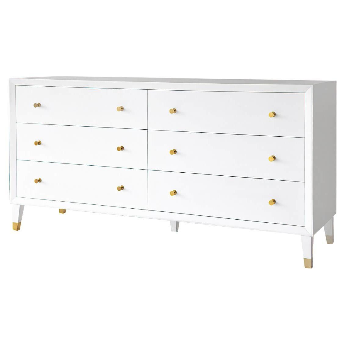 Mid Century Style White Dresser For Sale