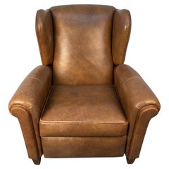 Mid-Century Style Wing-Backed Reclining Lounge Chair