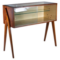 Vitrine en bois de style milieu de siècle, années 1950