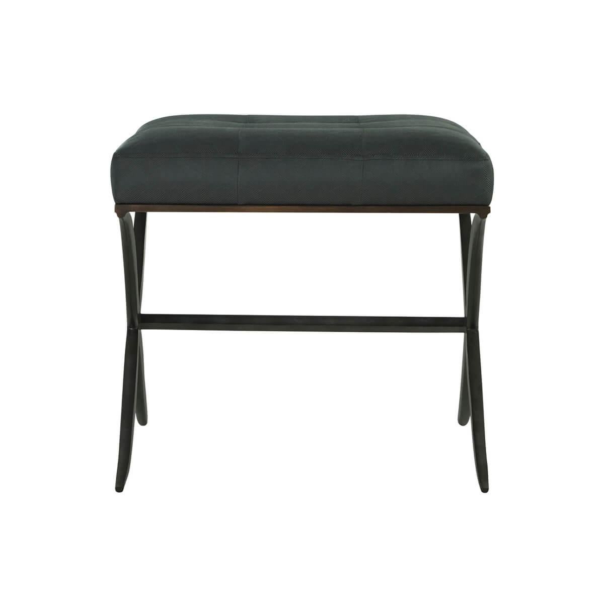 Mid-Century-Stil X-Rahmen-Hocker (Moderne der Mitte des Jahrhunderts) im Angebot