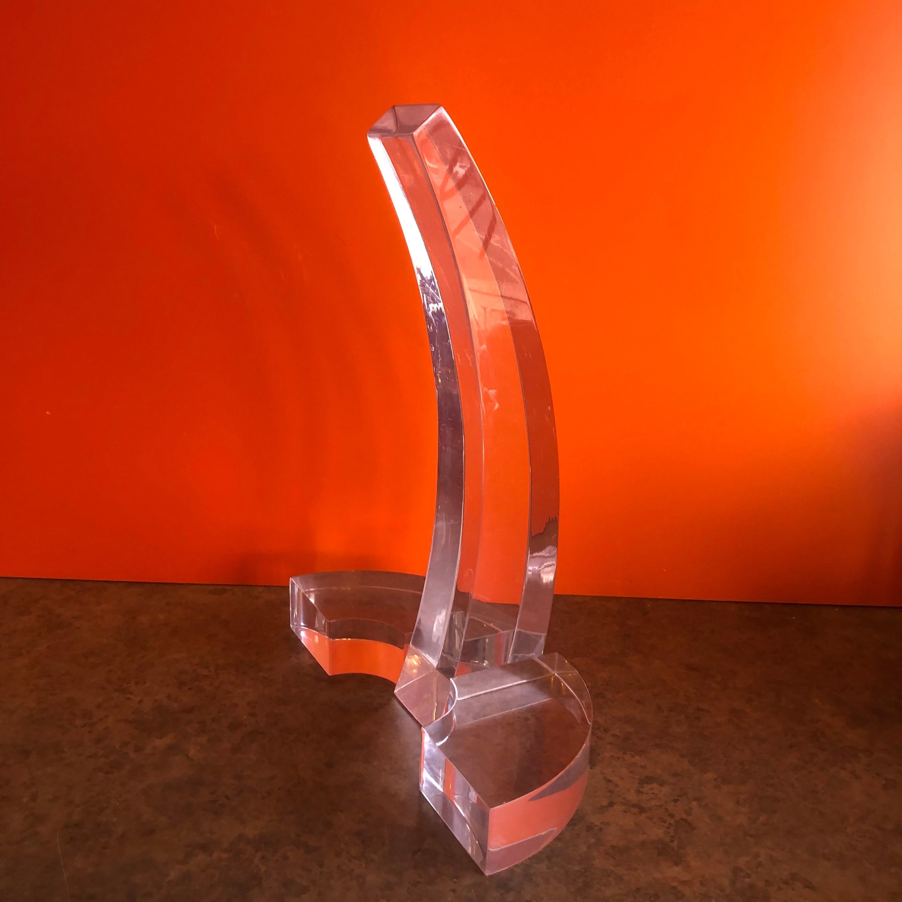Midcentury Stylized Lucite Three-Piece Phallic Sculpture In Good Condition For Sale In San Diego, CA