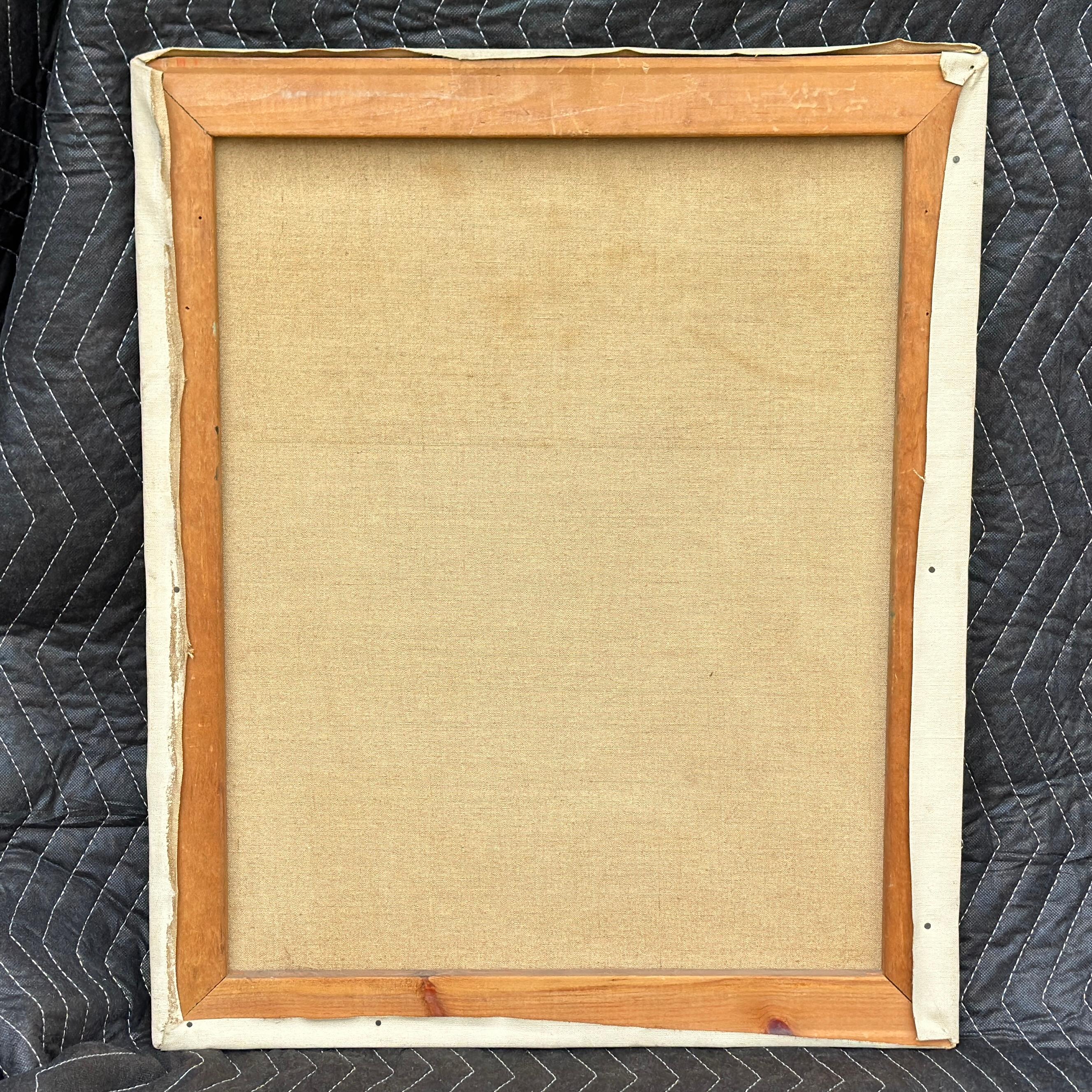 Stilisiertes Porträt von Albert Einstein, Original, Ölgemälde auf Leinwand, Mid-Century (20. Jahrhundert) im Angebot