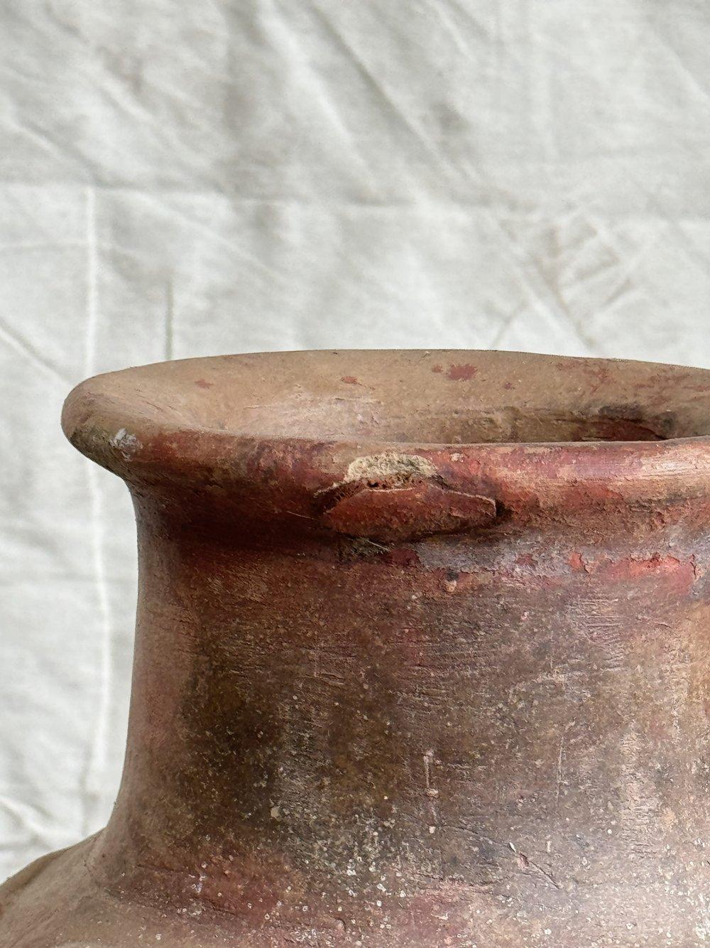 Ceramica Vaso in ceramica con sole e luna di metà secolo in vendita