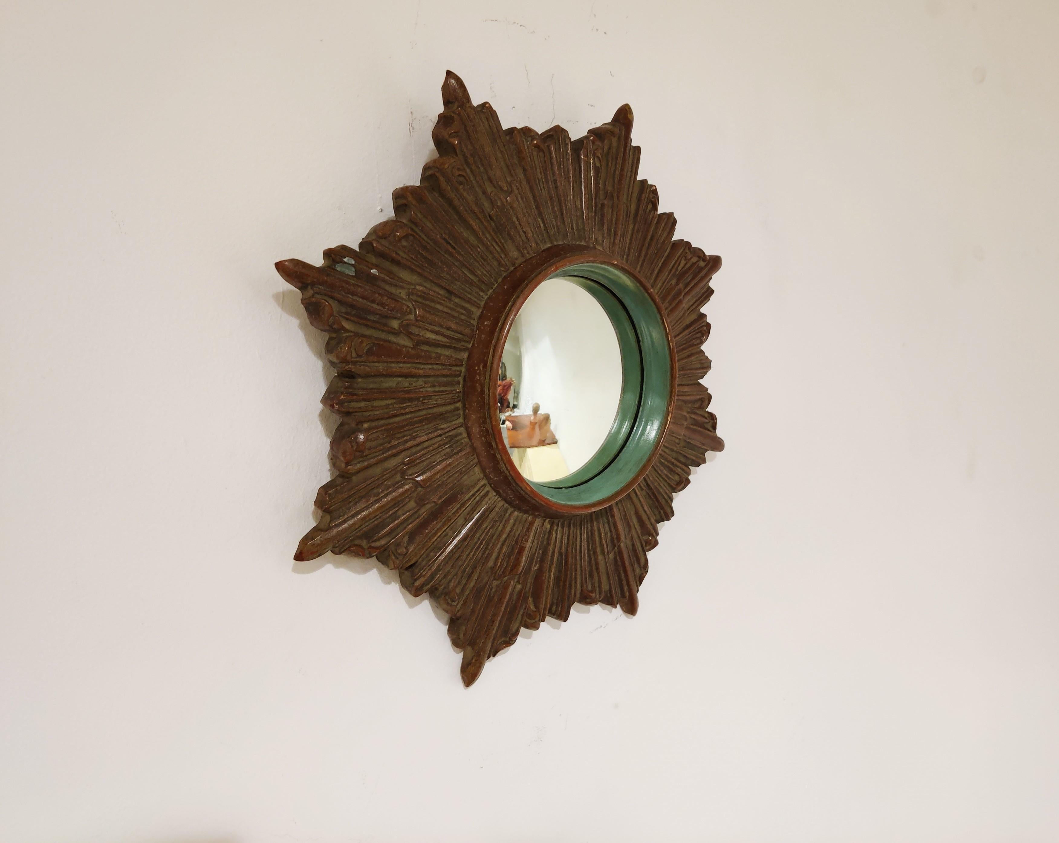 Midcentury Sunburst Mirror, 1960s In Good Condition In HEVERLEE, BE