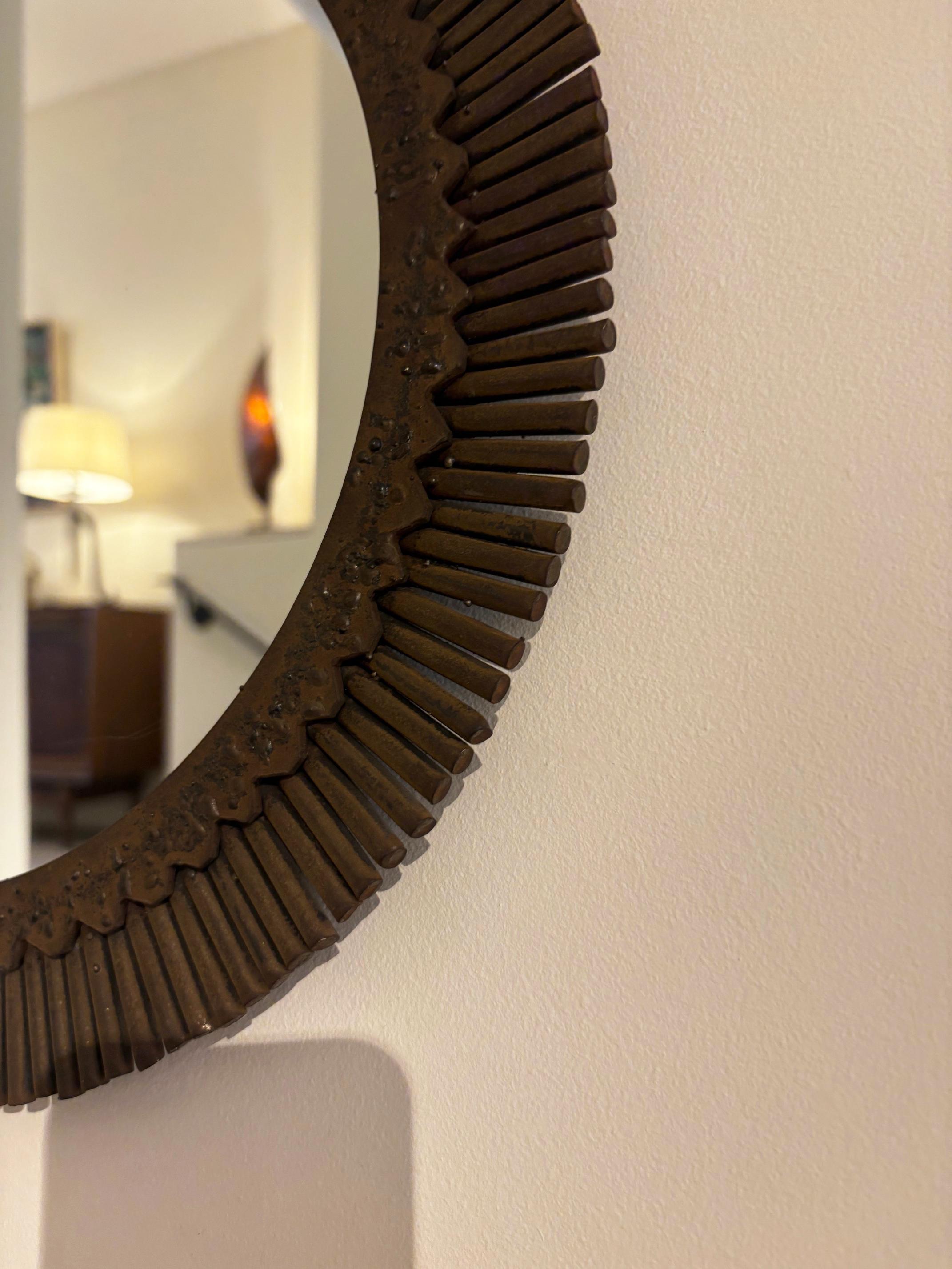 20th Century Mid-Century Sunburst Mirror For Sale