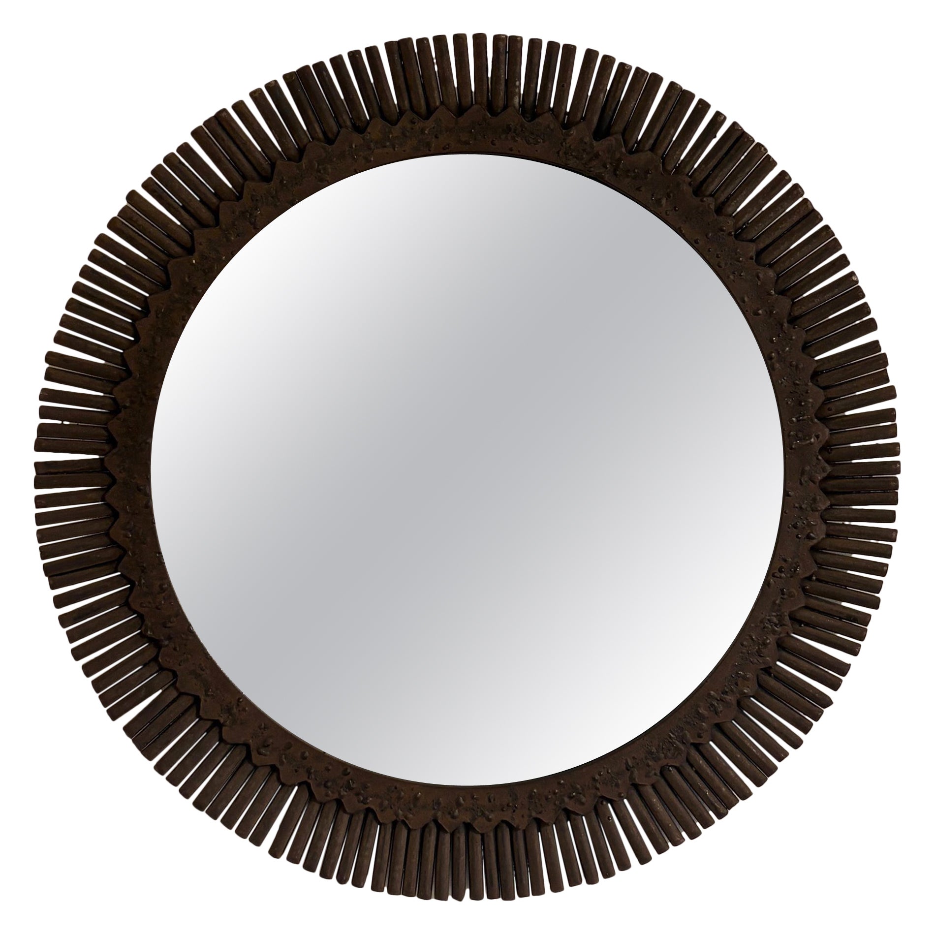 Mid-Century Sunburst Mirror For Sale