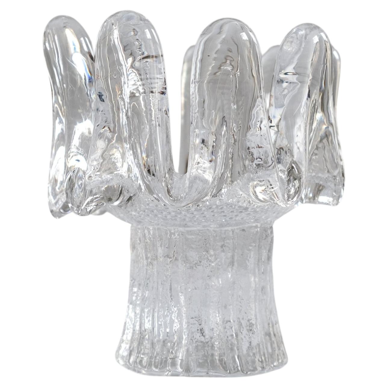 Mid-Century "Sunflower" Candle Holder by Goran Warff for Kosta Boda, Sweden 1974
