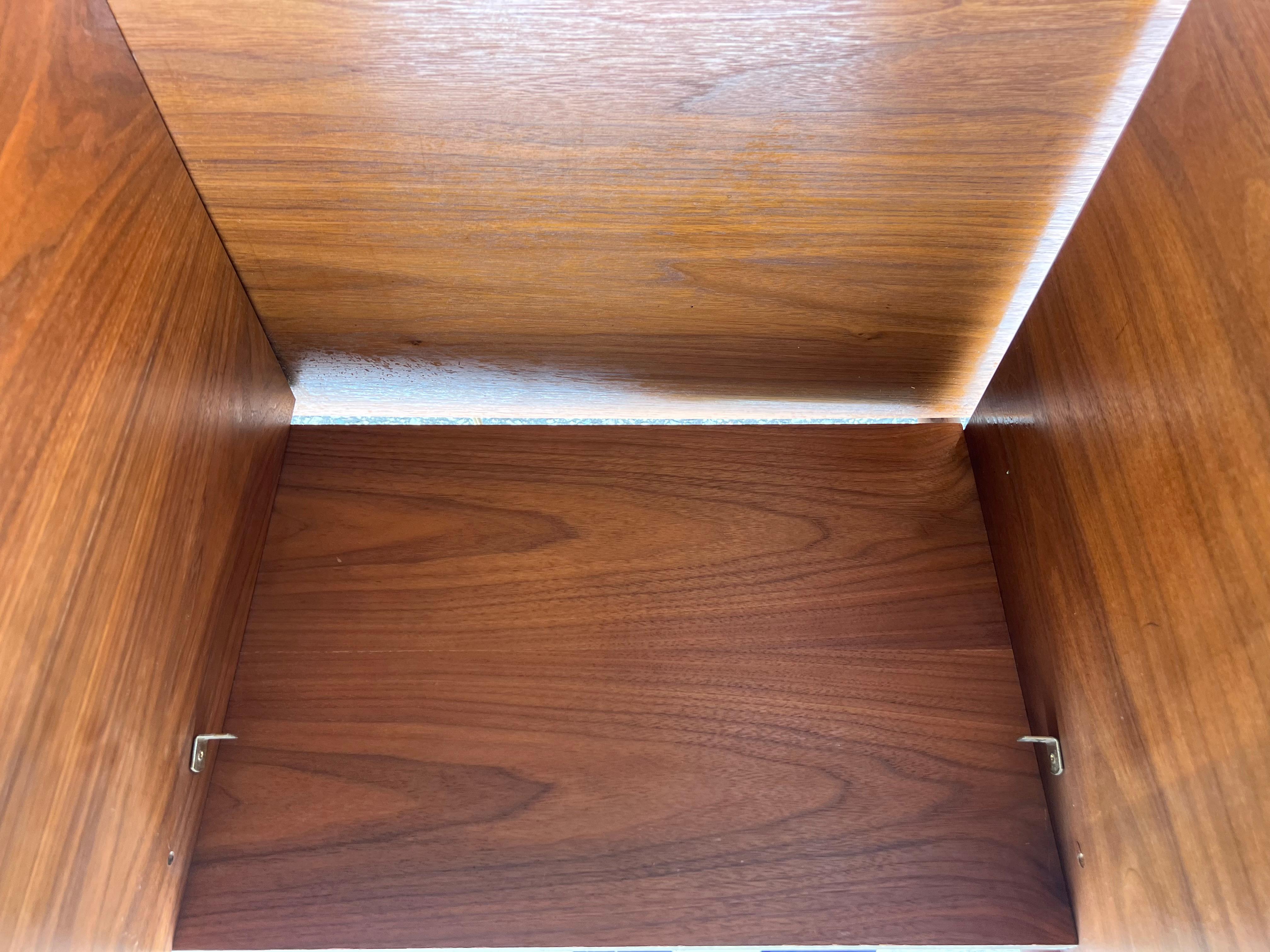 Mid-Century Surfboard walnut media cabinet 4