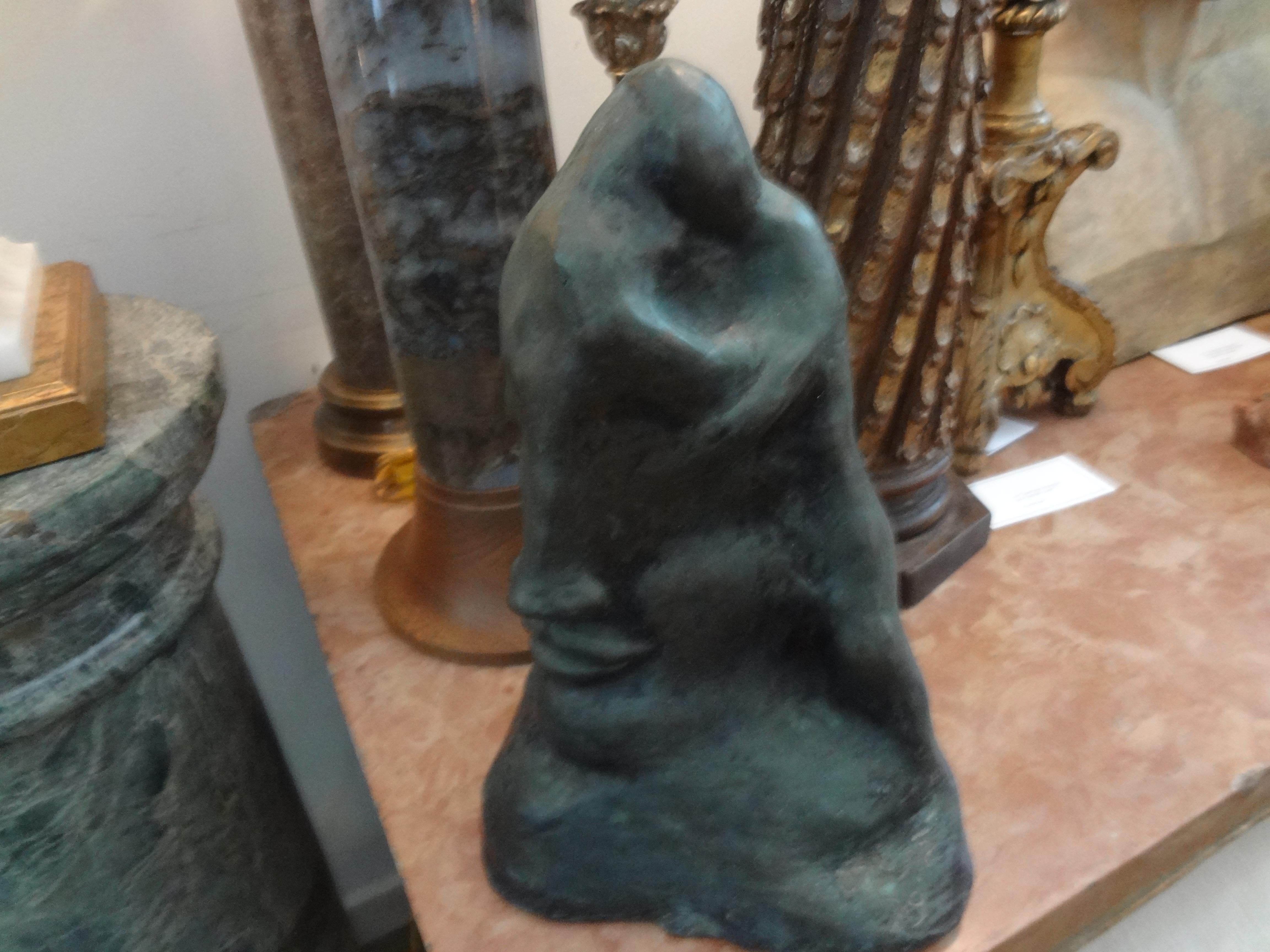 Midcentury Surrealist Bronze Bust after Salvador Dali 2