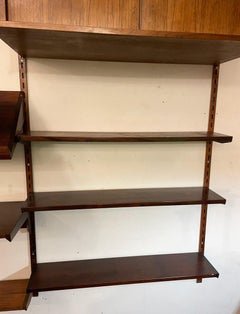 Mid-Century Suspended Wooden Wall Unit by Poul Cadovius, Denmark, 1960s
