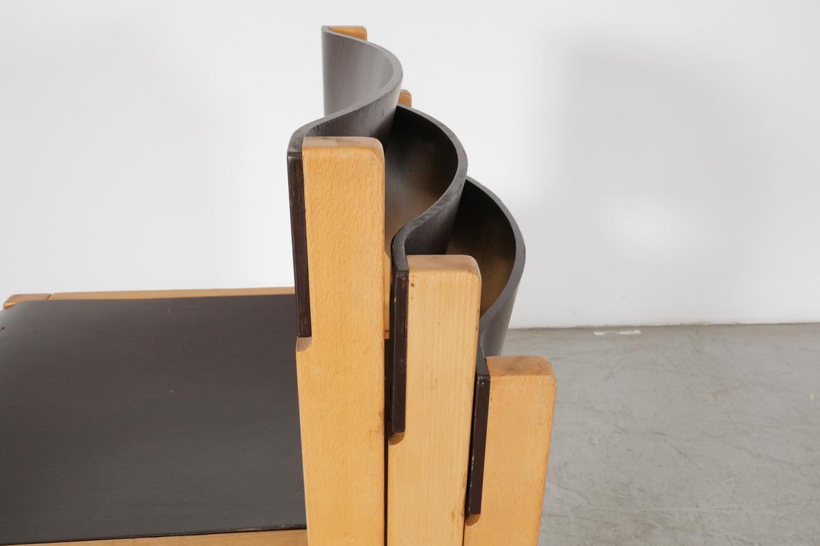 Sillas apilables de abedul y marrón estilo Sven Markelius de mediados de siglo en venta 1