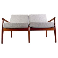 Mid Century Svend Åge Teak Sofa 2-Seater Couch Glostrup