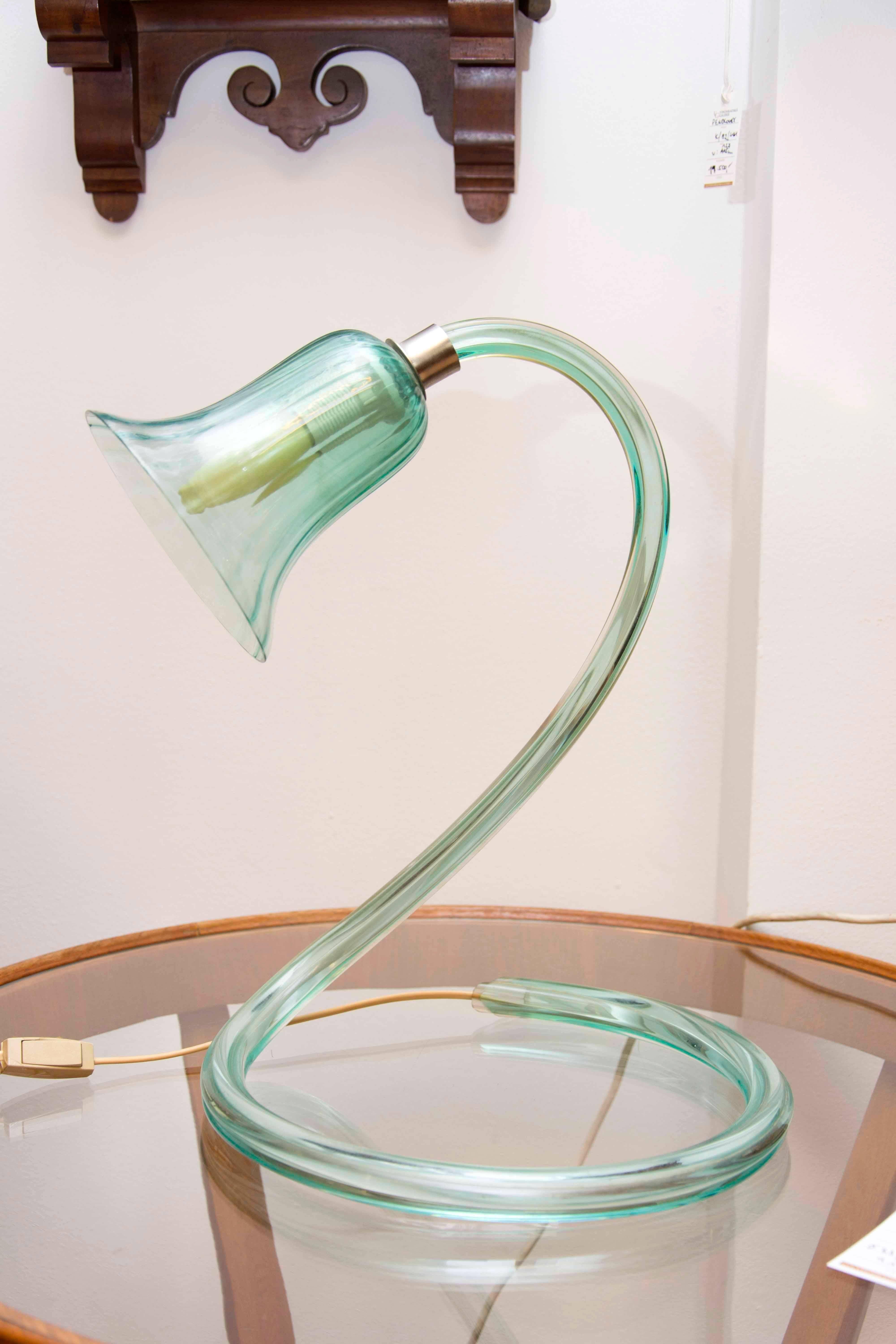 20th Century Mid century Italian Murano Glass Table Lamp