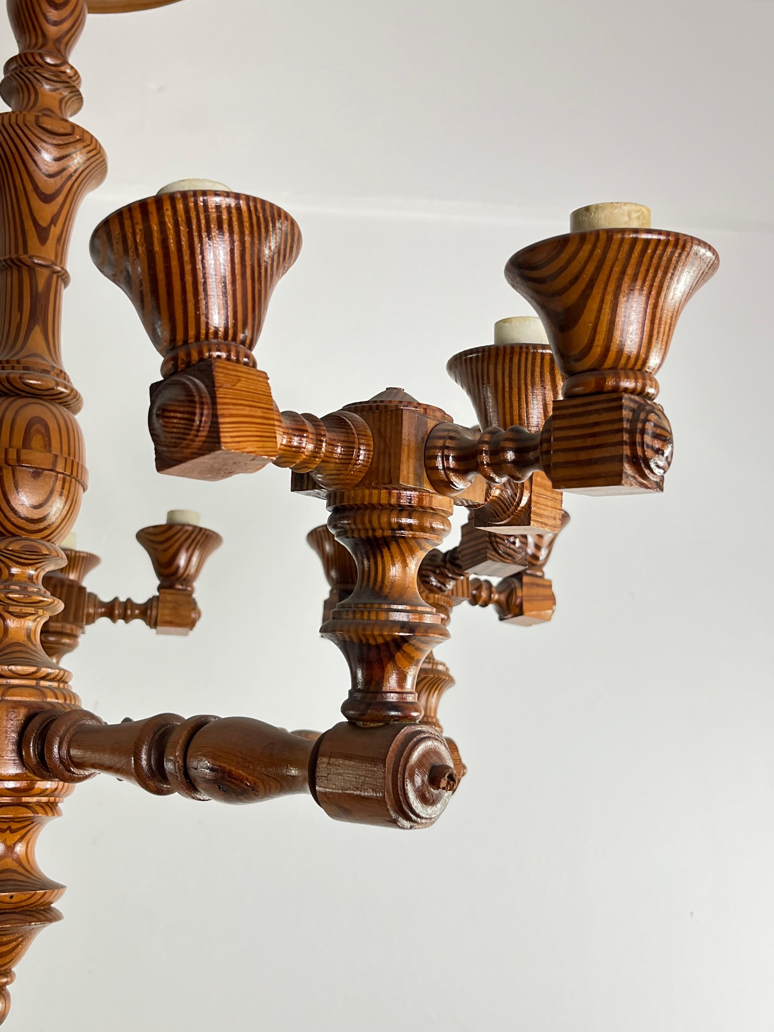 Mid-20th Century Mid-Century Swedish 15-light Chandelier, 1960s For Sale