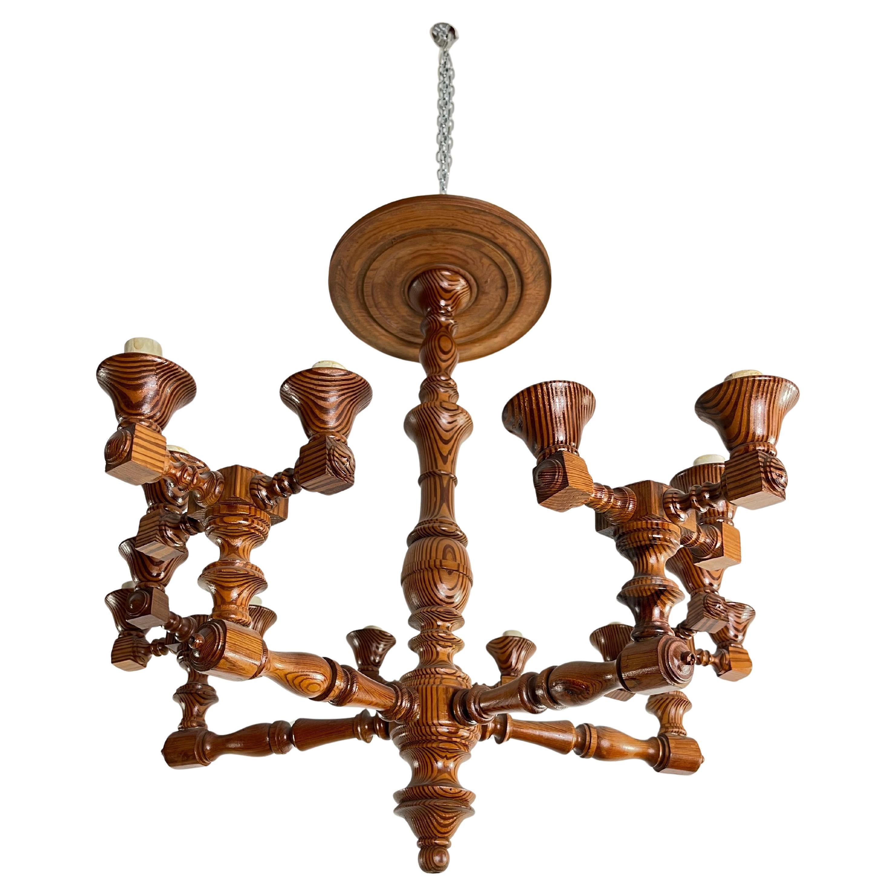 Mid-Century Swedish 15-light Chandelier, 1960s