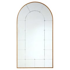 Miroir arlequin arqué suédois du milieu du siècle dernier